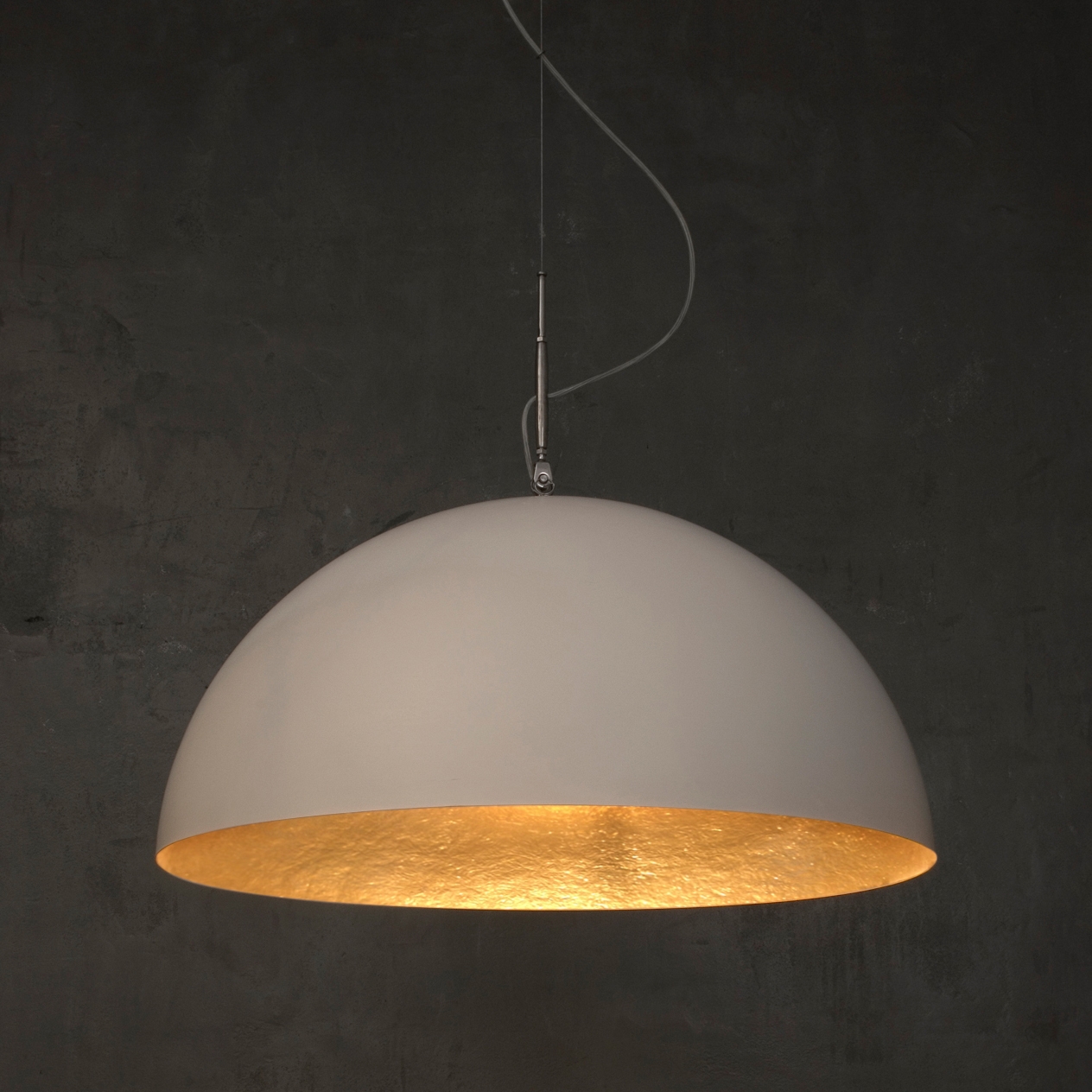 Mezza Luna white/gold