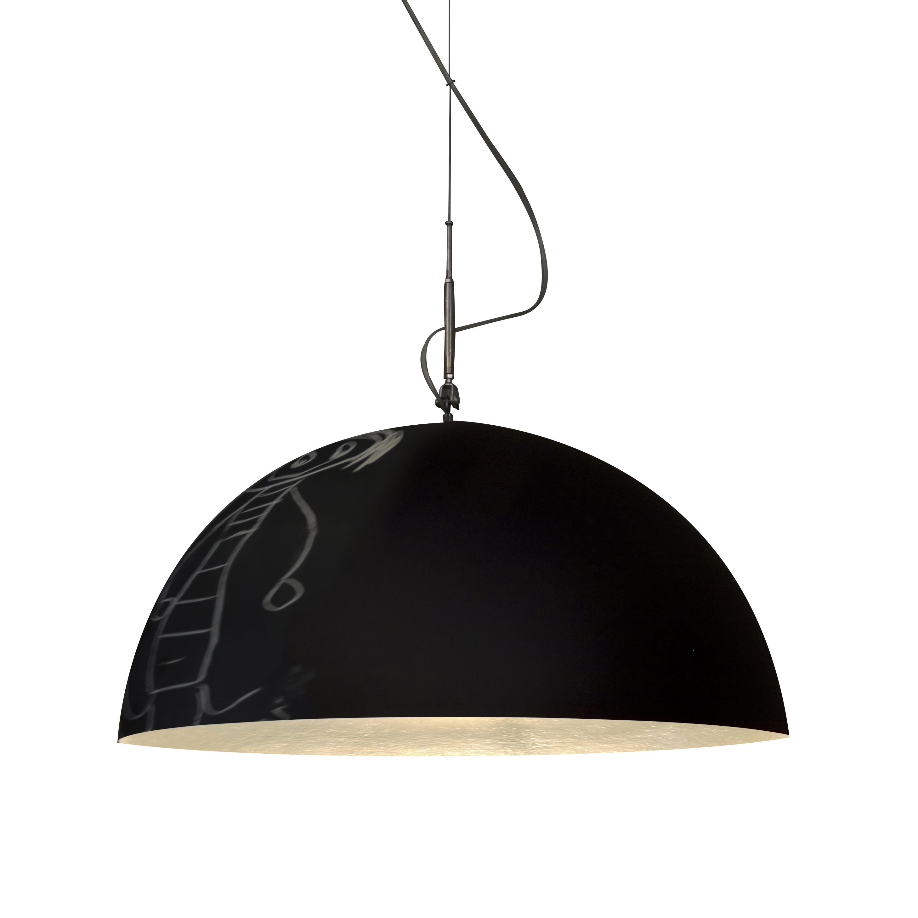 Mezza Luna lavagna pendant