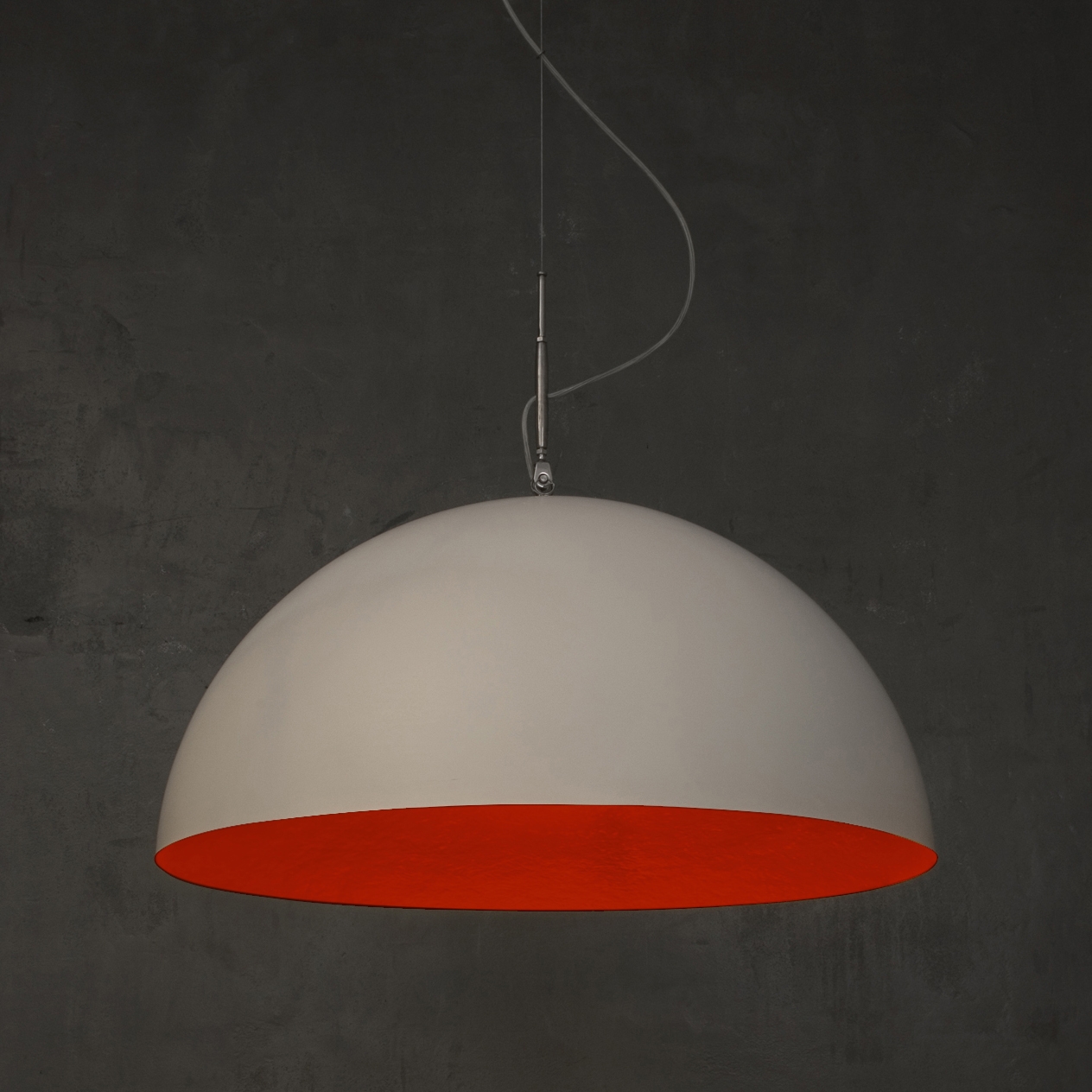 Mezza Luna white/red