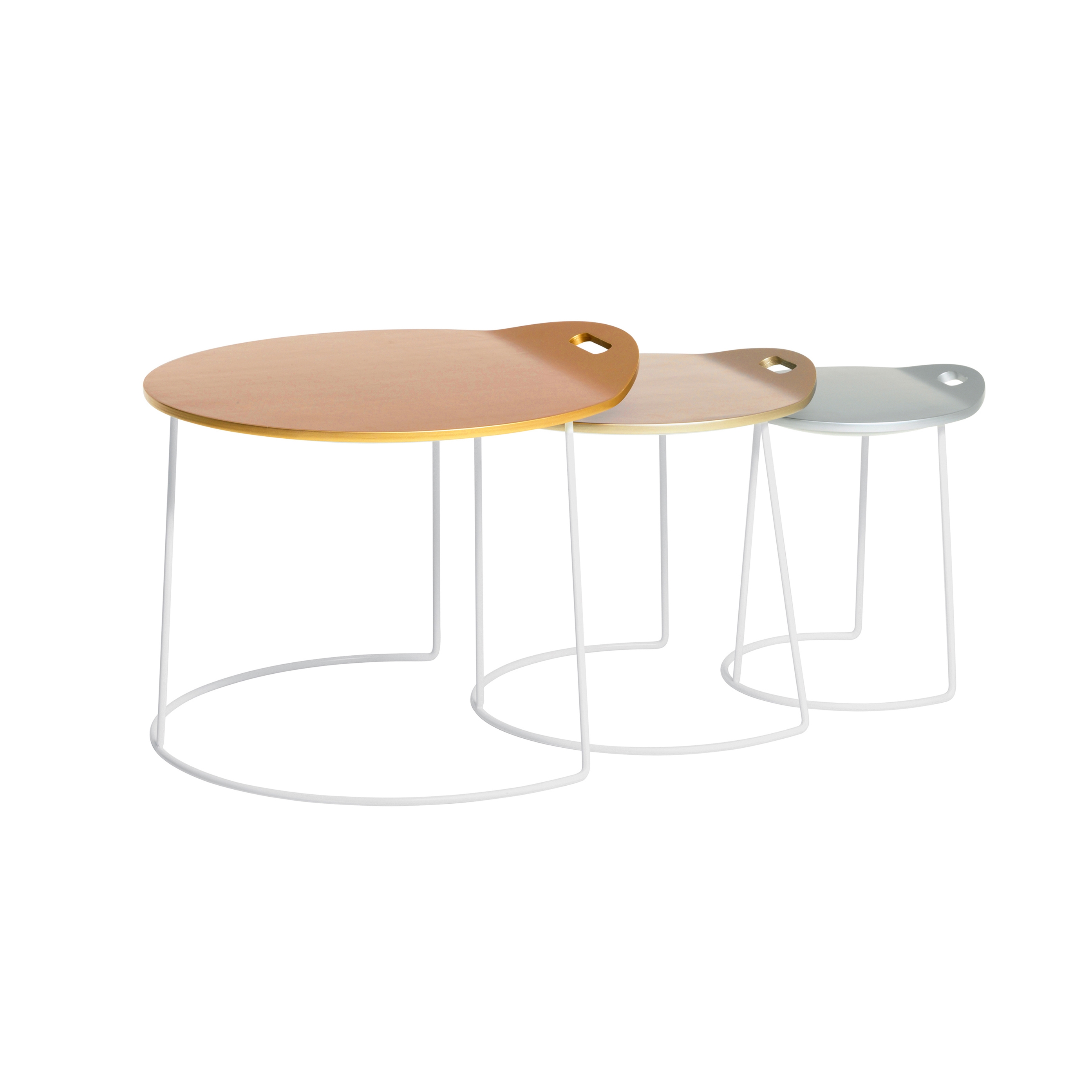Display product Pompaples 3 nesting tables from manufacturer Atelier Pfister