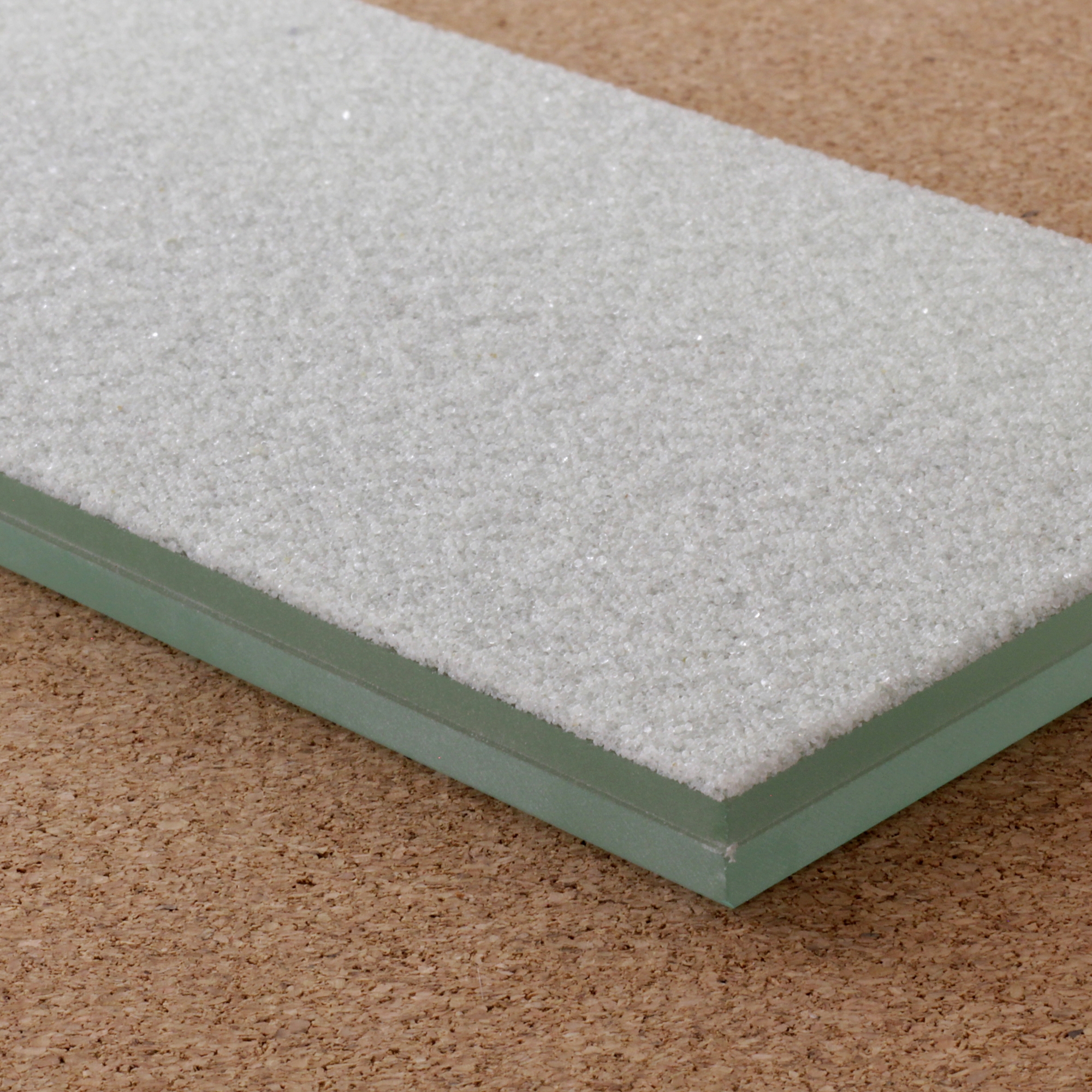 Display product Laminated glass with bonded recycled glass granules from manufacturer selected by Materials Council