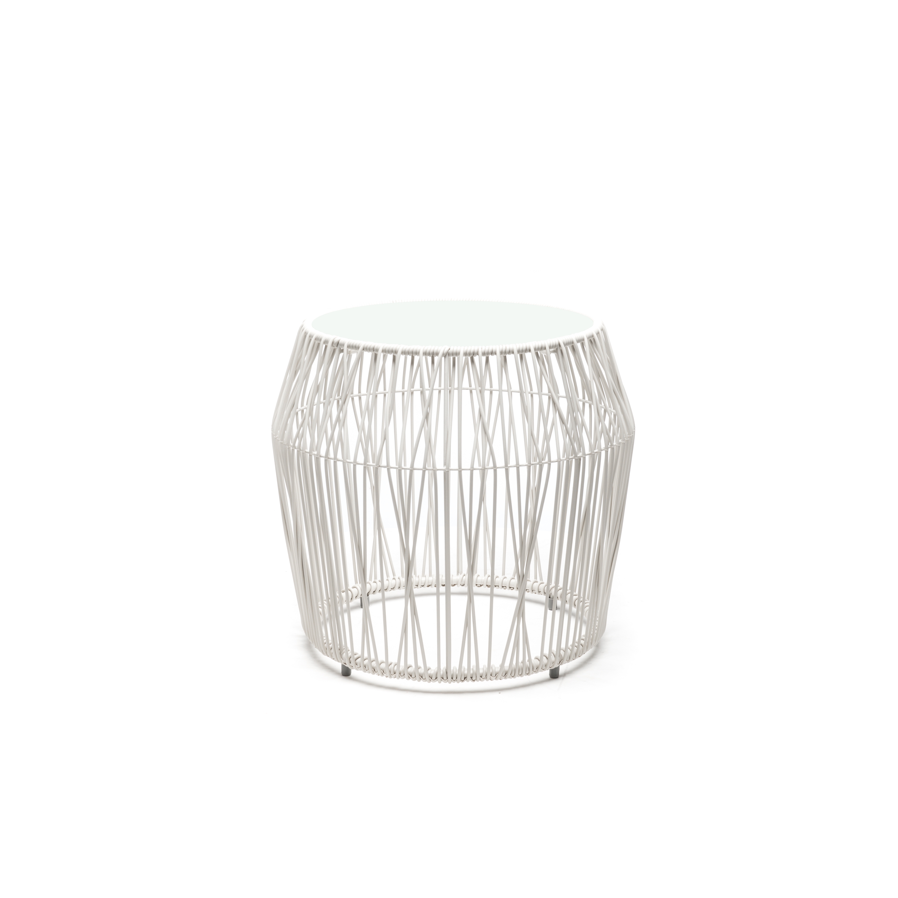 Vertoon produk Calyx End Table round van vervaardiger Kenneth Cobonpue