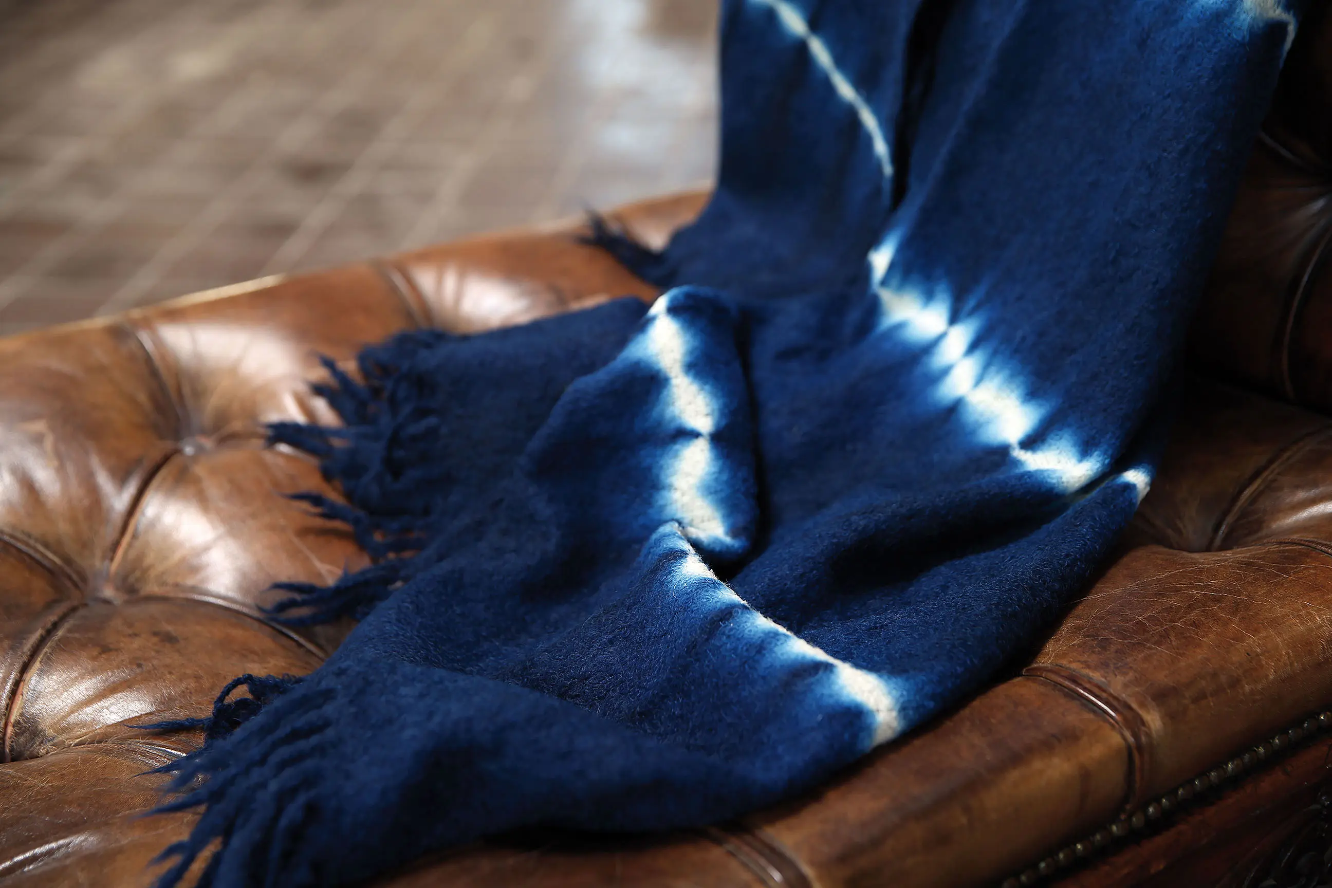 Suzusan - Alpaca Throw Dark Brown | Teal