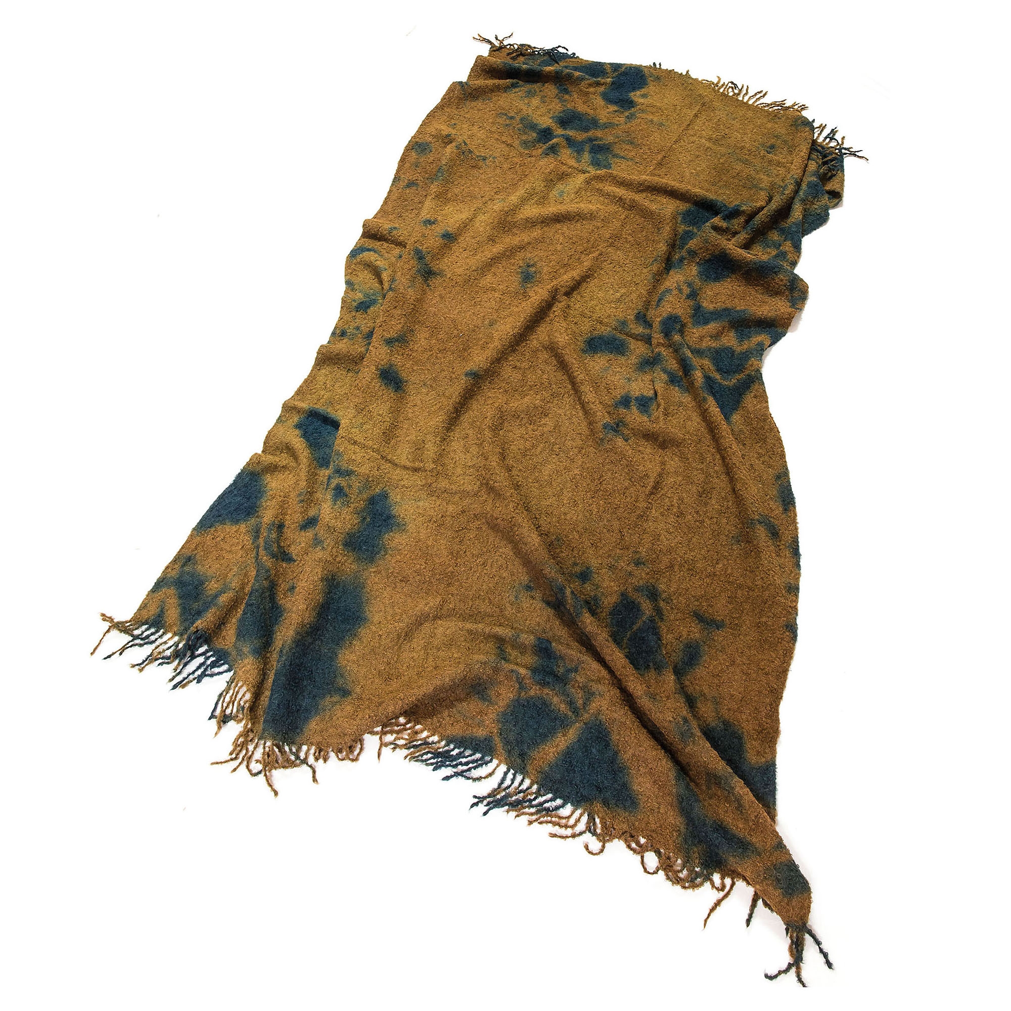 Alpaca Throw Dark Blue | Brown