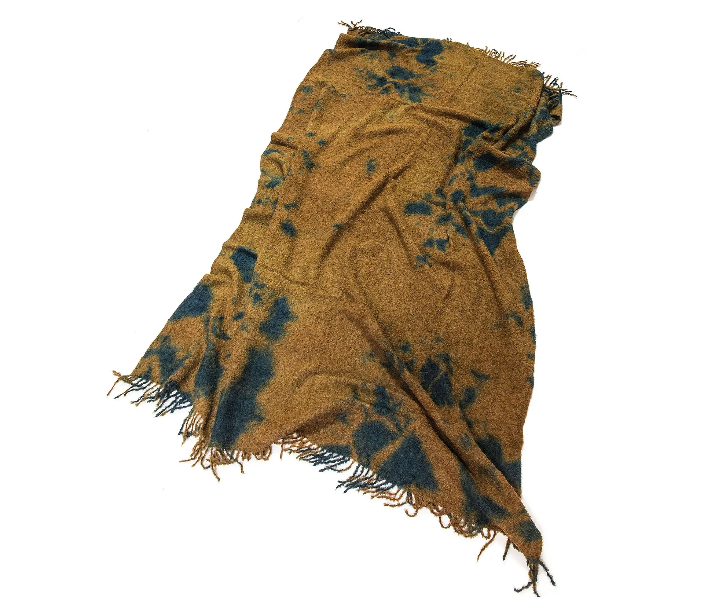 Suzusan - Alpaca Throw Dark Blue | Brown