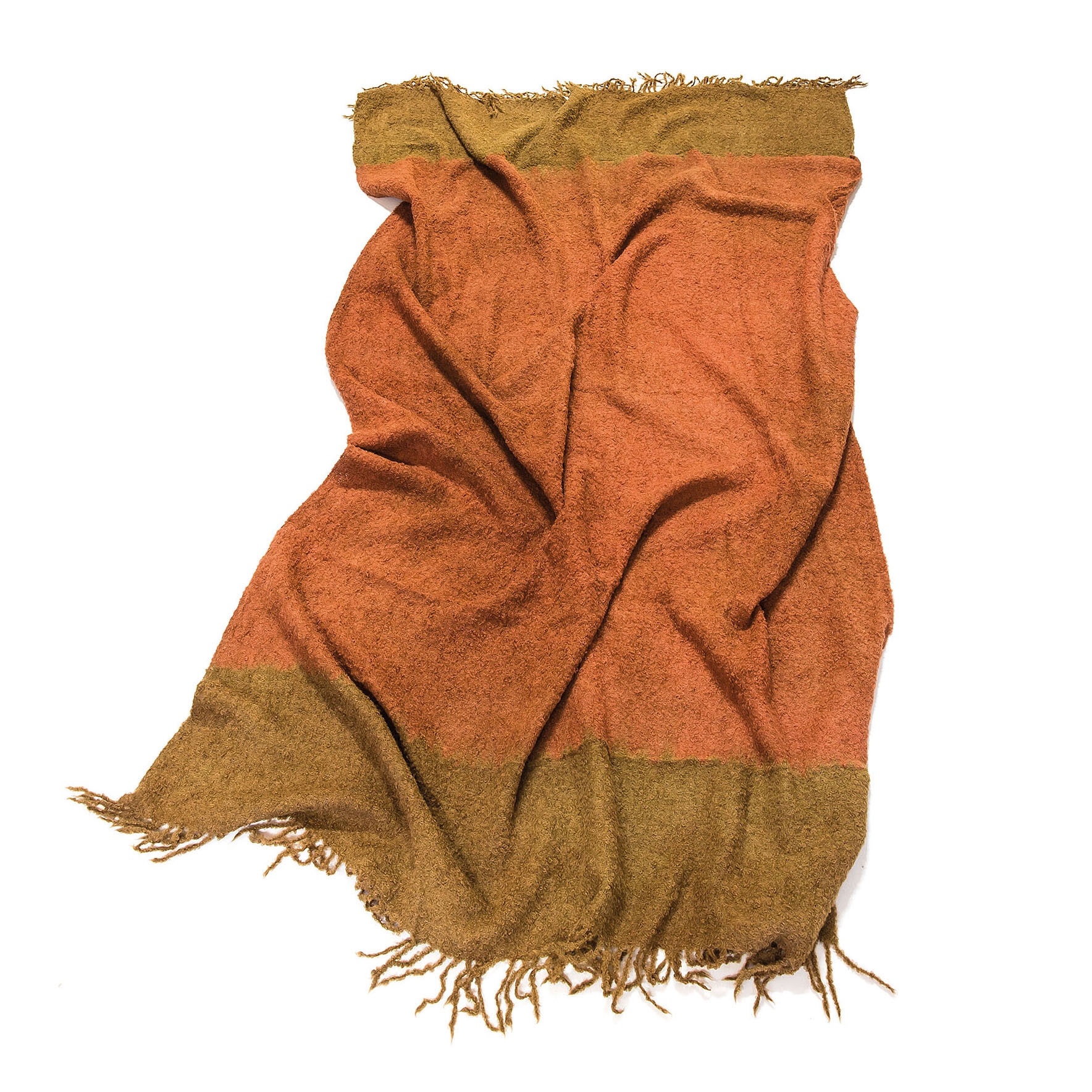 Alpaca Throw Dark Orange | Brown