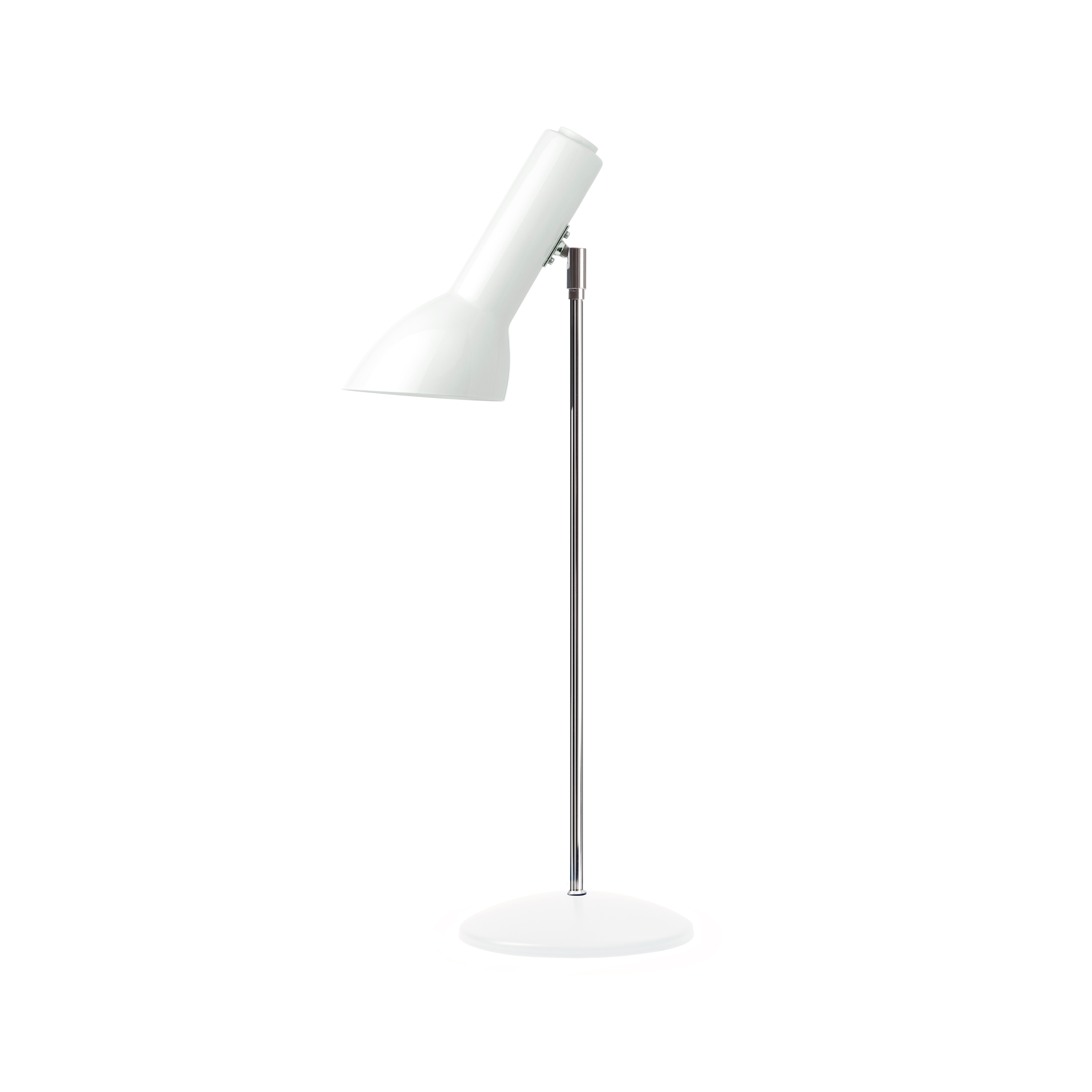 Oblique Table lamp | White glossy