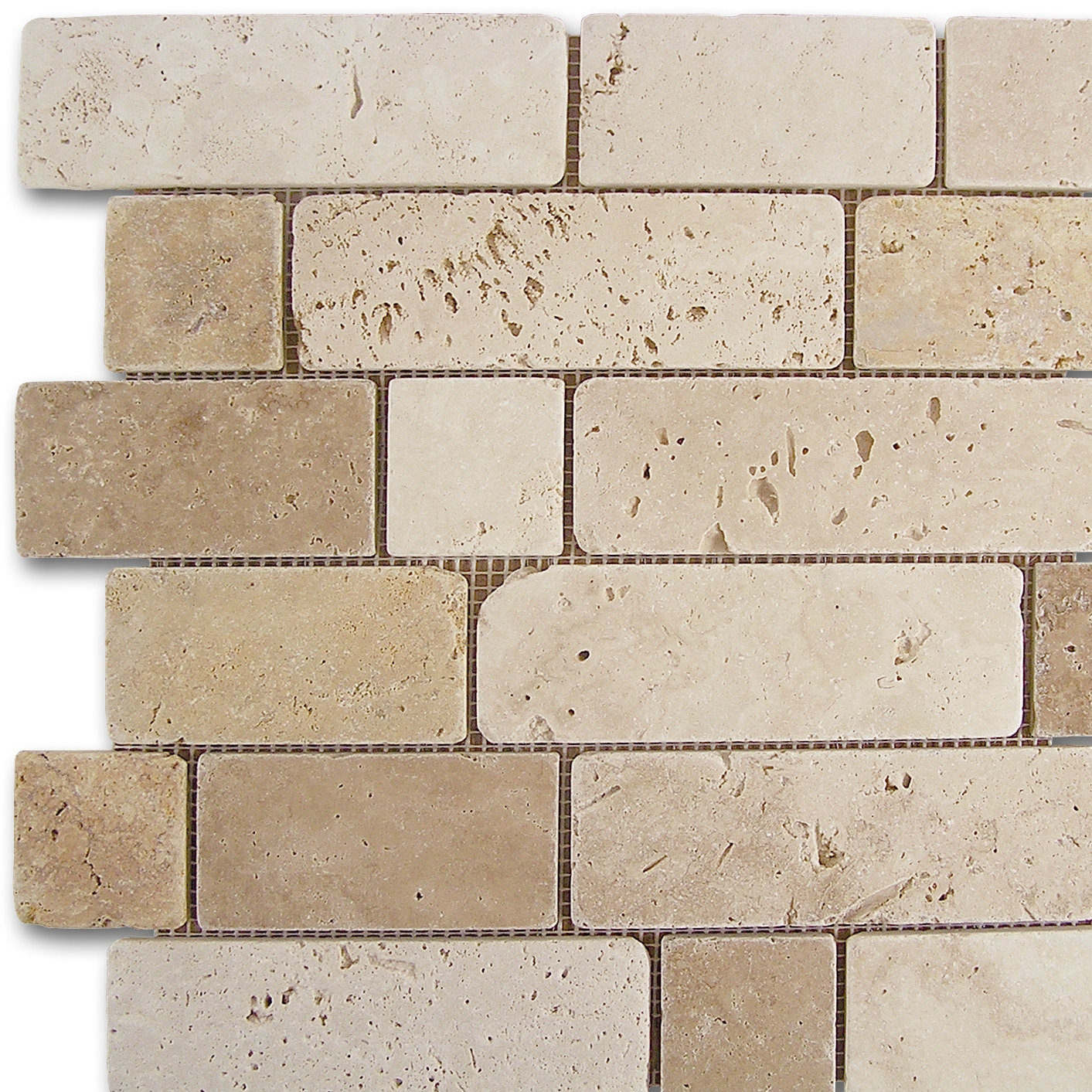 Afficher le produit Venezia | Mosaico Travertino Brick du fabricant Dune Cerámica