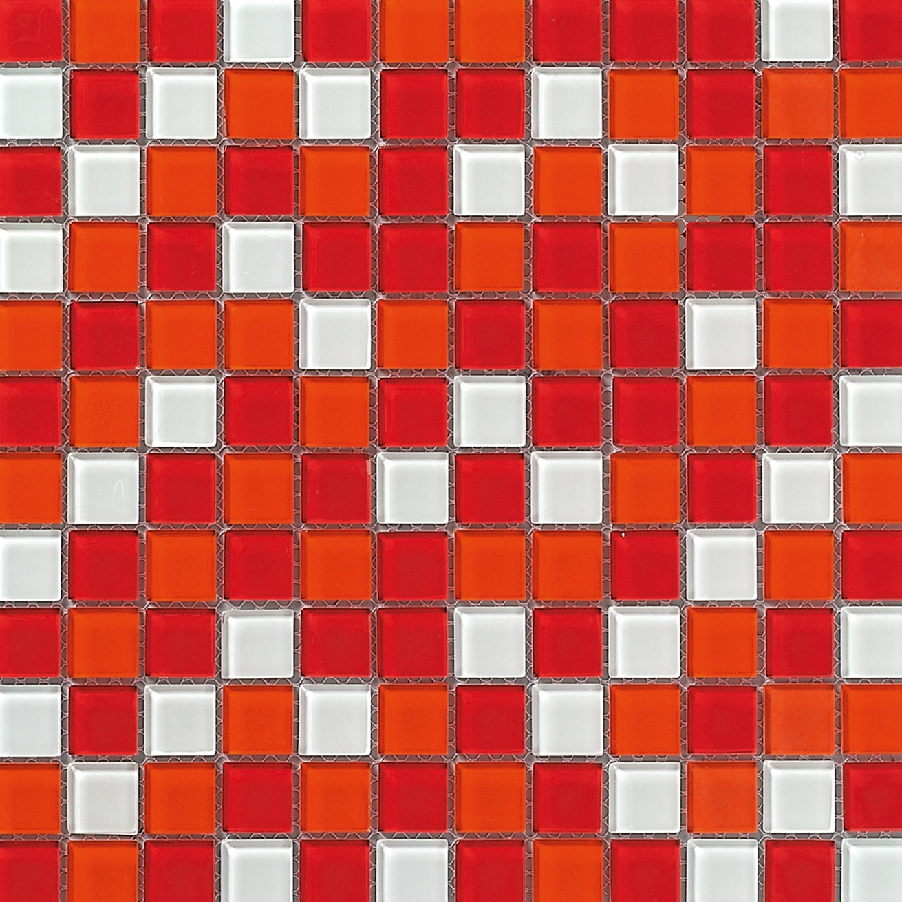 Dekostock Mosaics | Malla Cristal Rojo Brillo