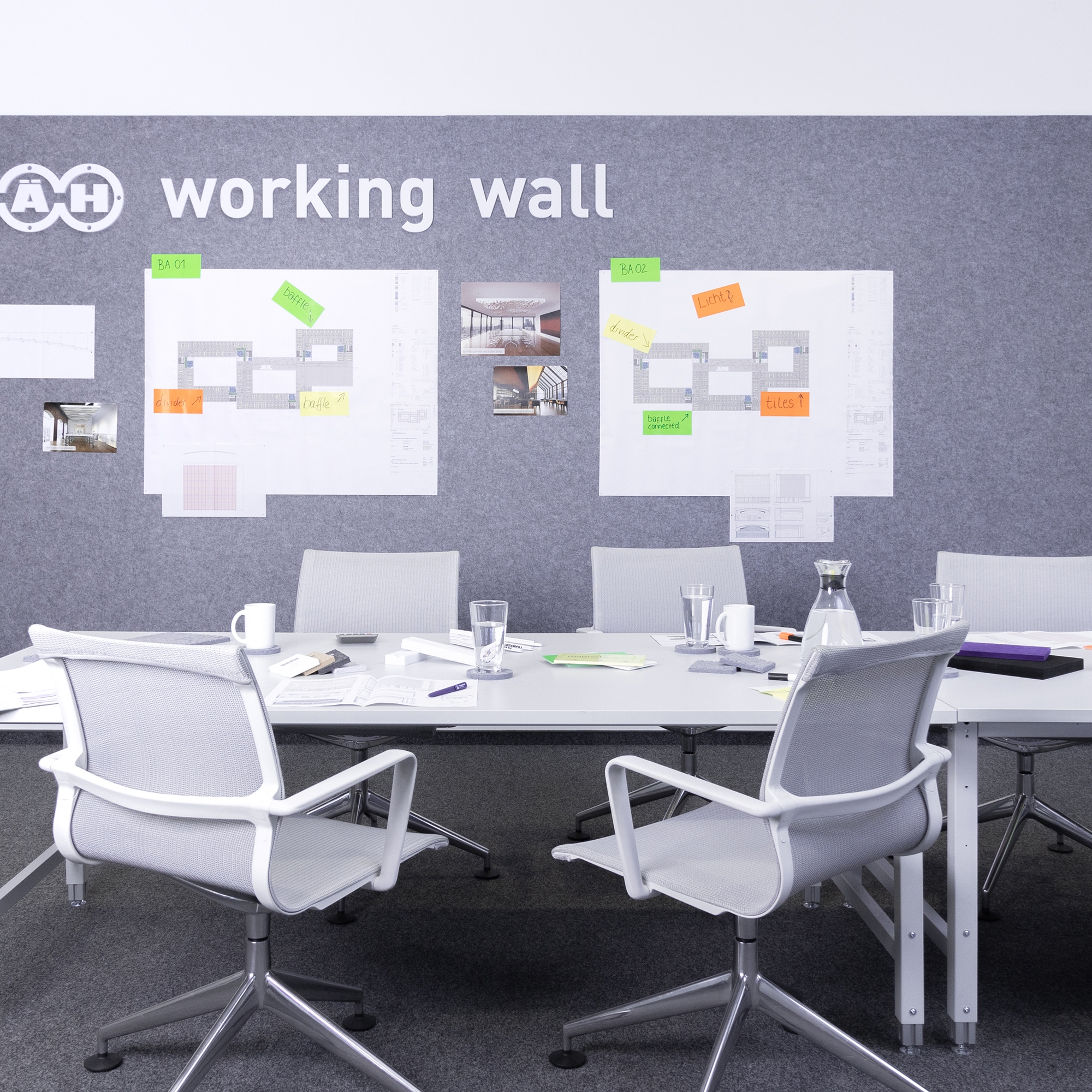 Display product recycled greenPET | designed acoustic pinboard from manufacturer SPÄH designed acoustic