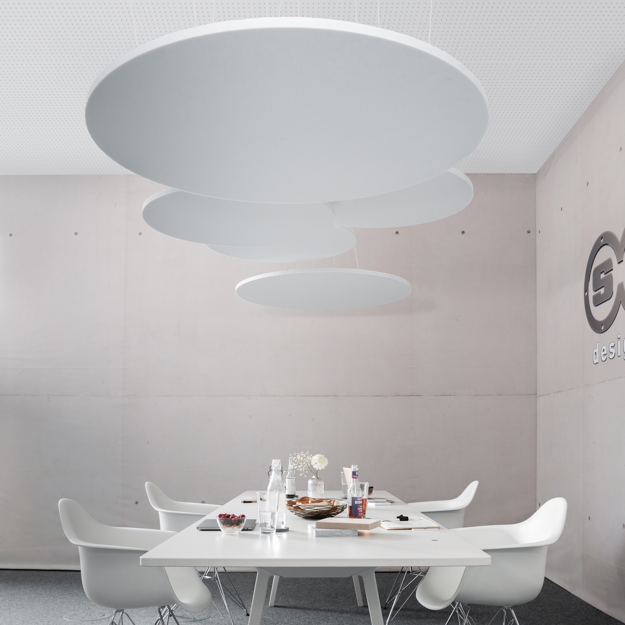 Display product recycled greenPET I designed acoustic circle from manufacturer SPÄH designed acoustic