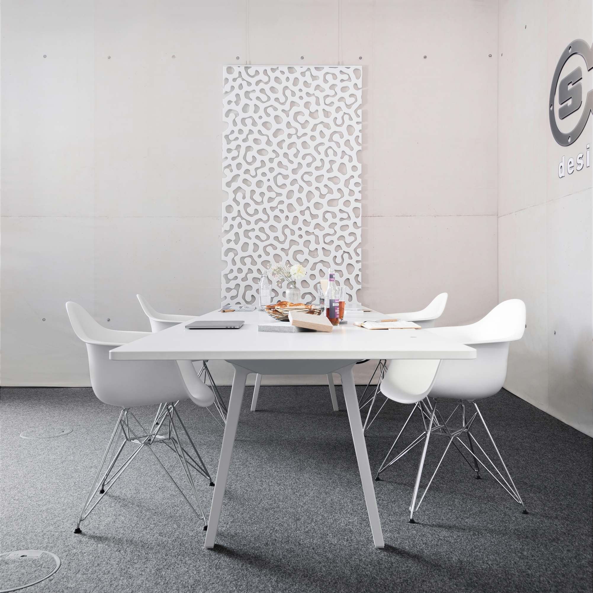 recycled greenPET I designed acoustic divider air blurry