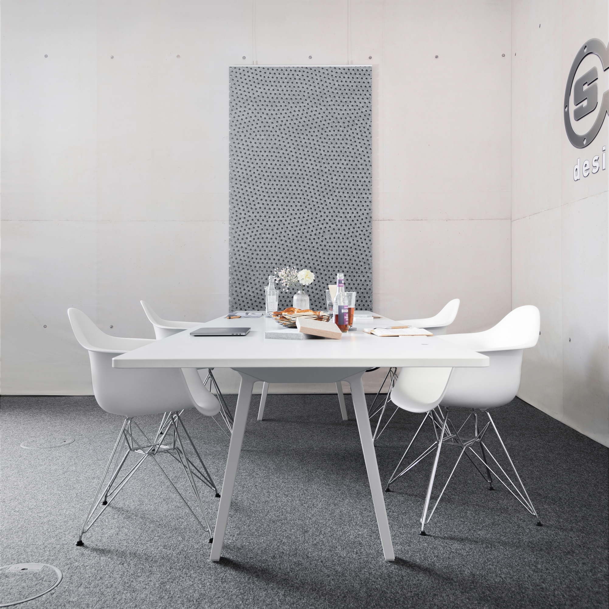 recycled greenPET I designed acoustic divider air dots