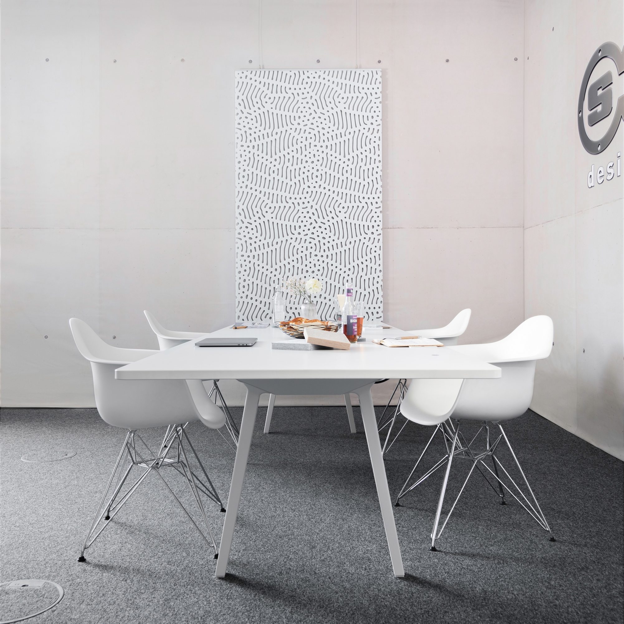 Display product recycled greenPET I designed acoustic divider air fiber from manufacturer SPÄH designed acoustic