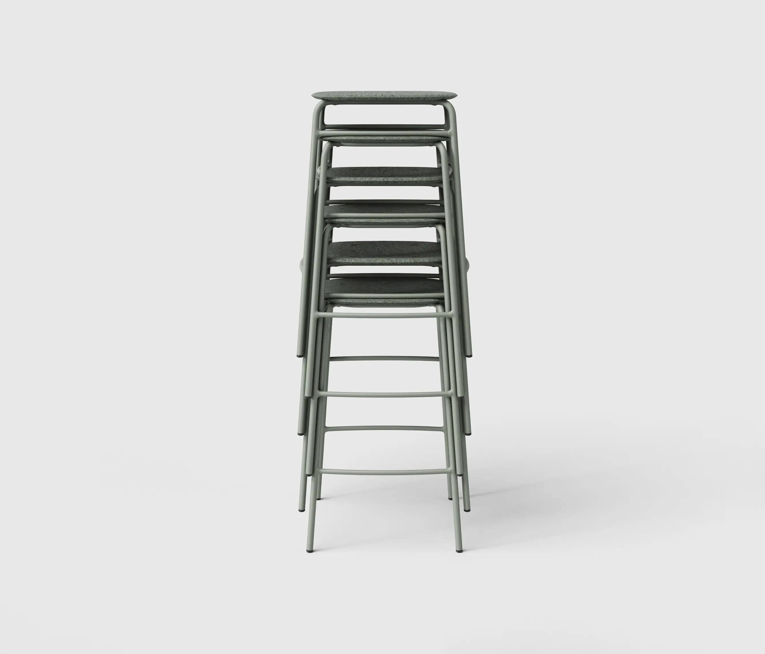 De Vorm - Twist PET Felt Stack Stool Uphostered
