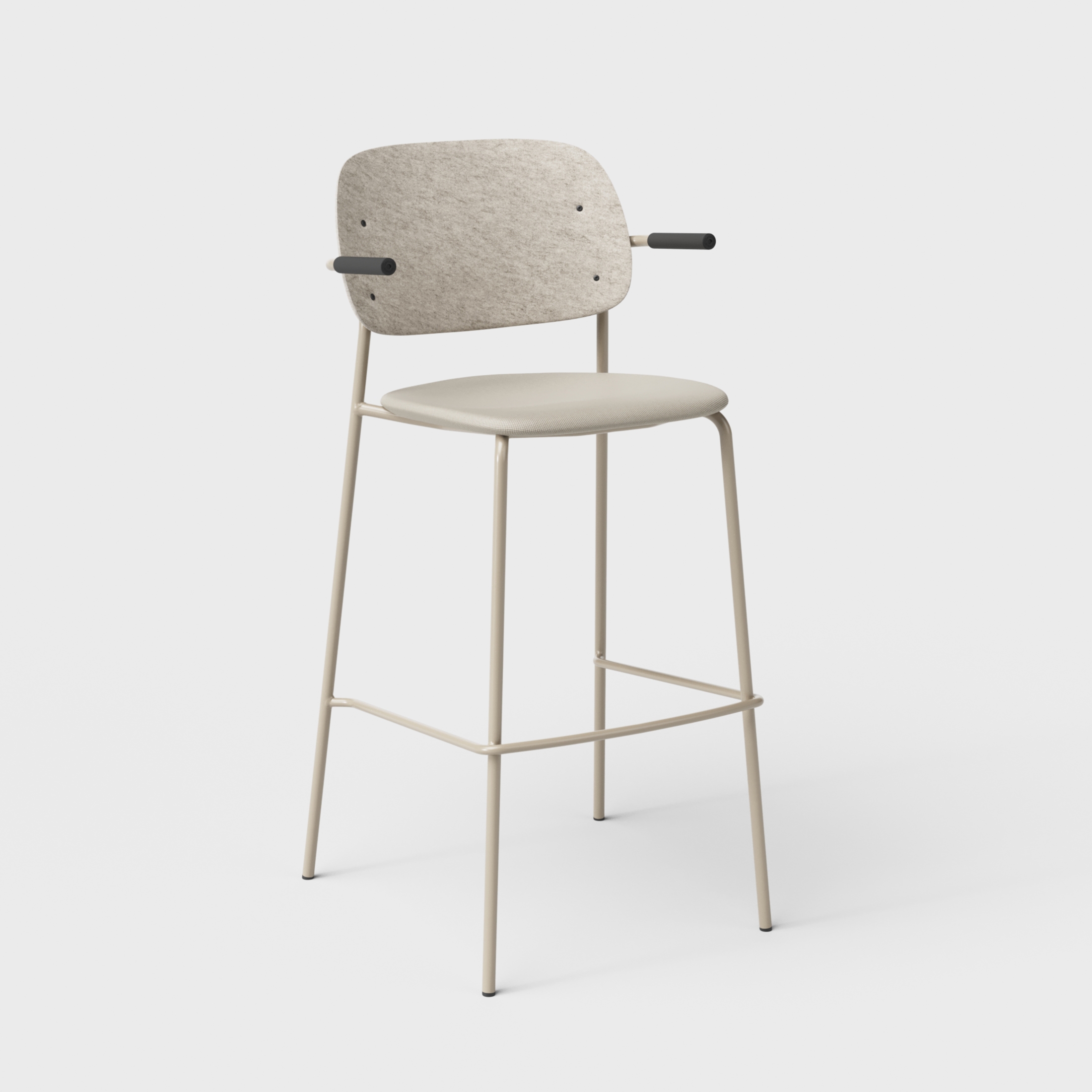 Hale PET Felt Bar Stool Armrests Upholstered
