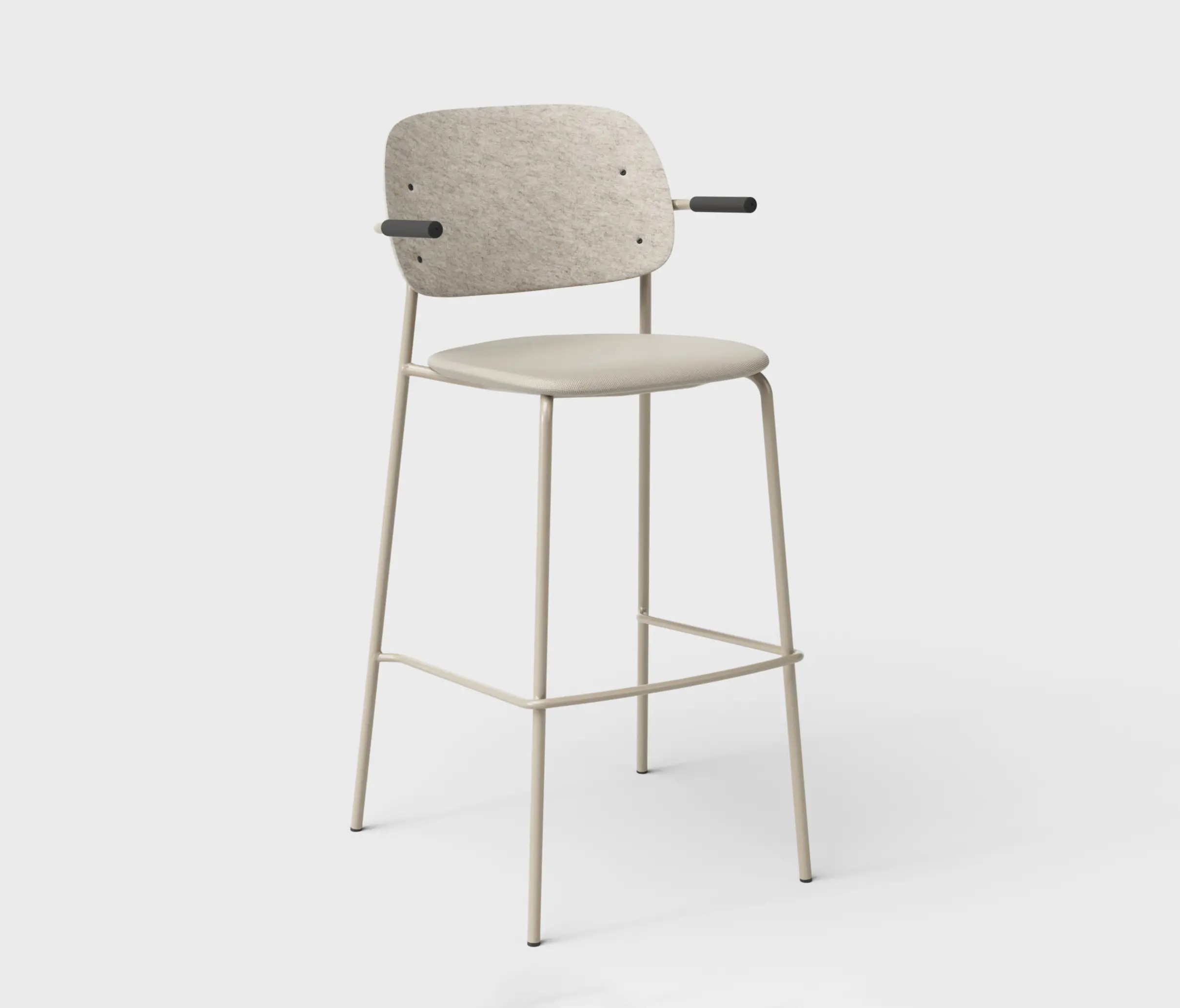 De Vorm - Hale PET Felt Bar Stool Armrests Upholstered