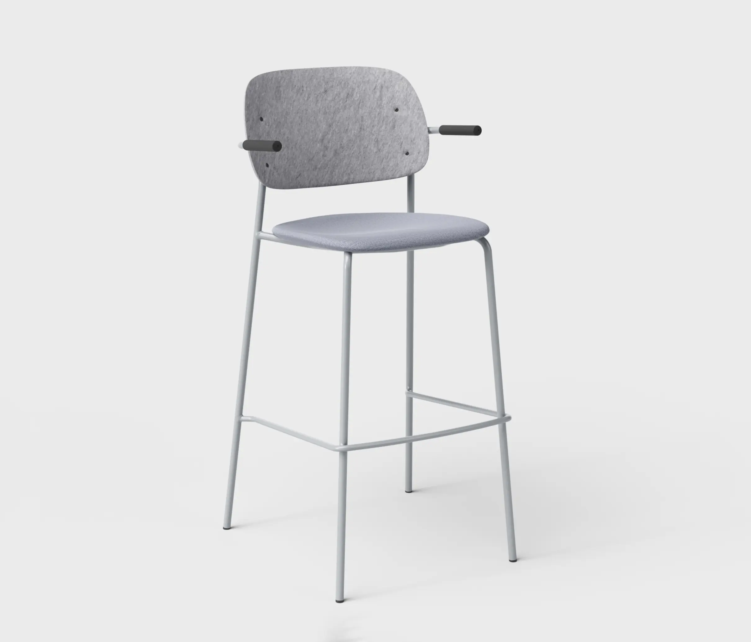 De Vorm - Hale PET Felt Bar Stool Armrests Upholstered