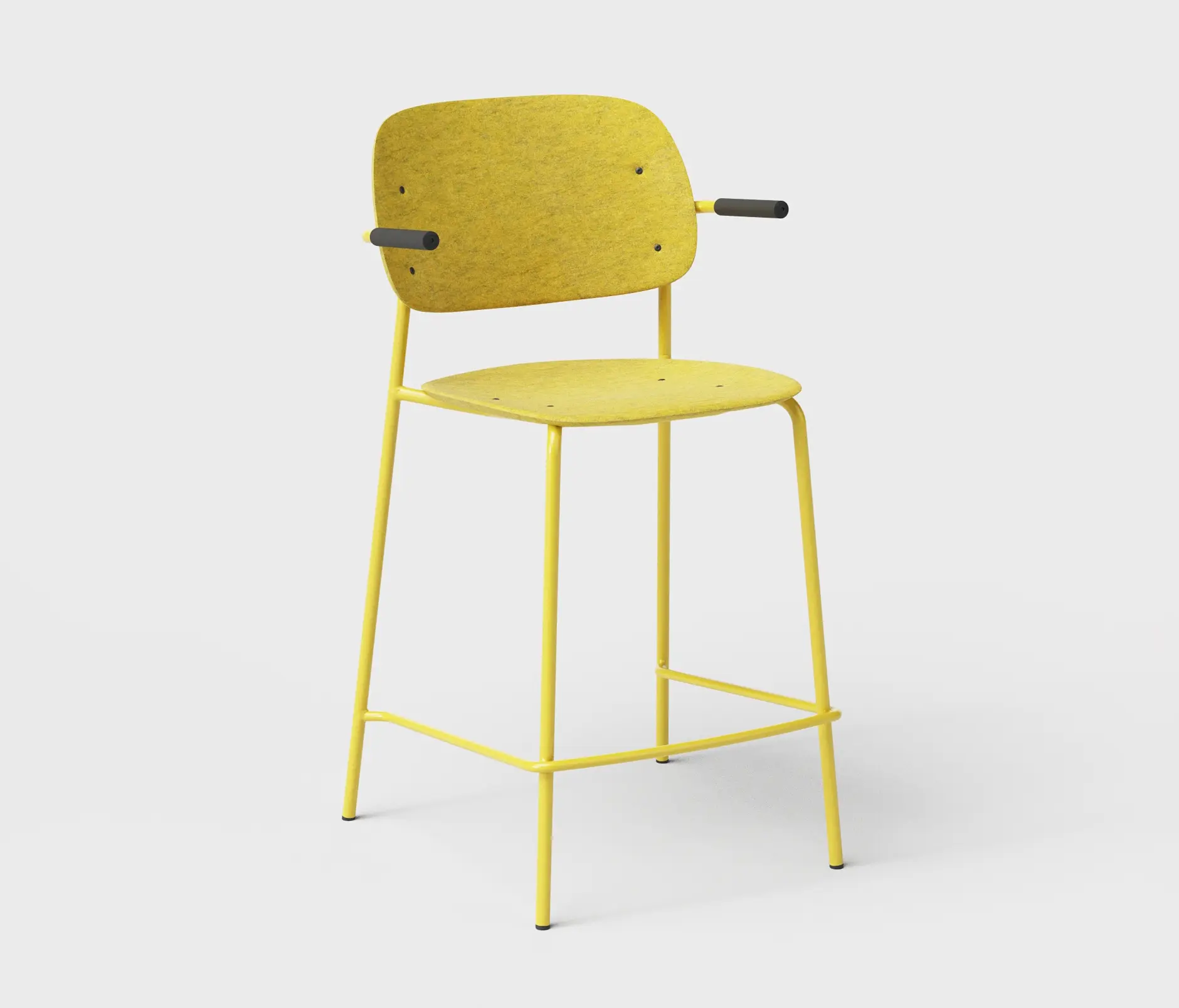 De Vorm - Hale PET Felt Counter Stool Armrests