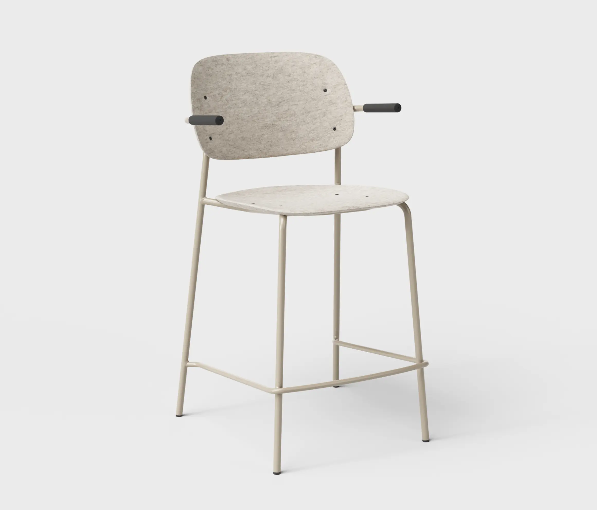 De Vorm - Hale PET Felt Counter Stool Armrests