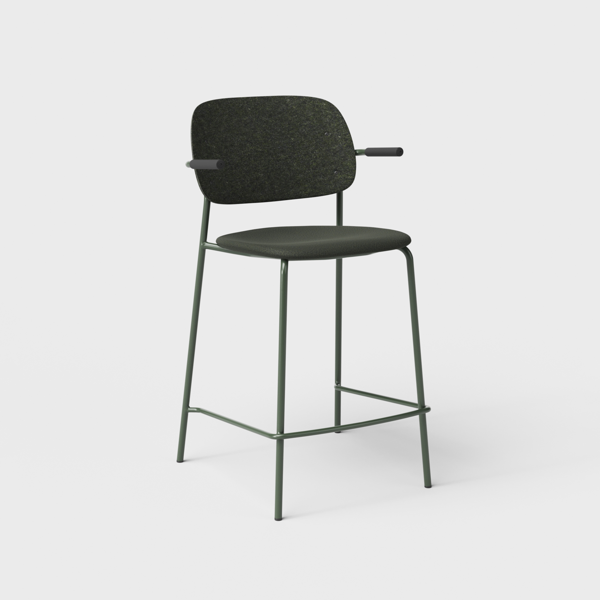 Hale PET Felt Counter Stool Armrests Upholstered