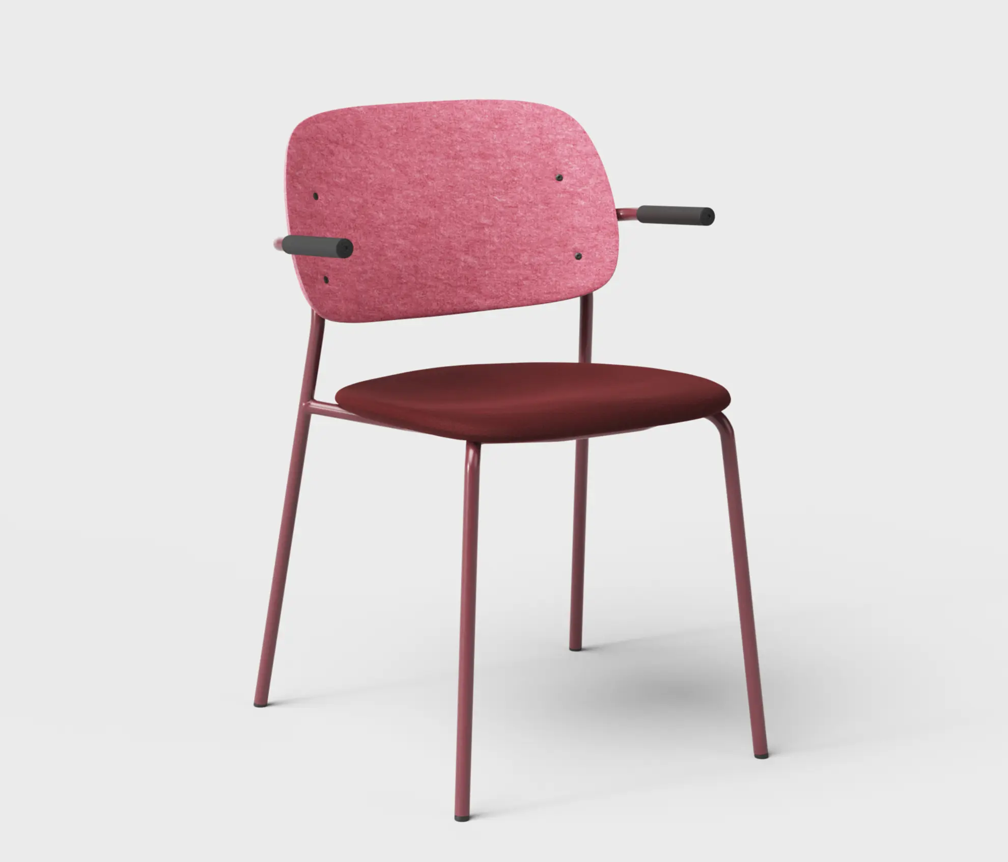 De Vorm - Hale PET Felt Stack Chair Armrests Upholstered