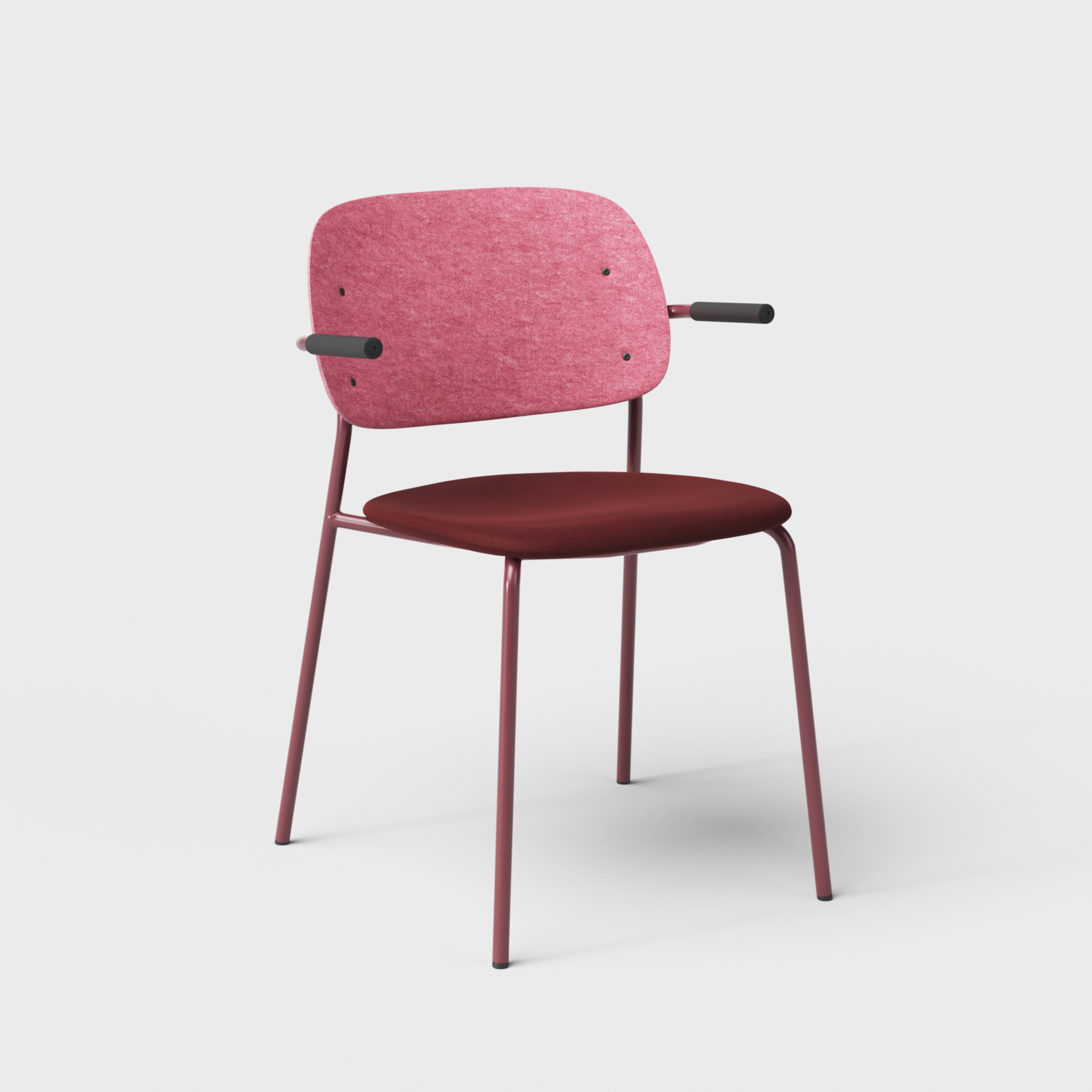 Hale PET Felt Stack Chair Armrests Upholstered