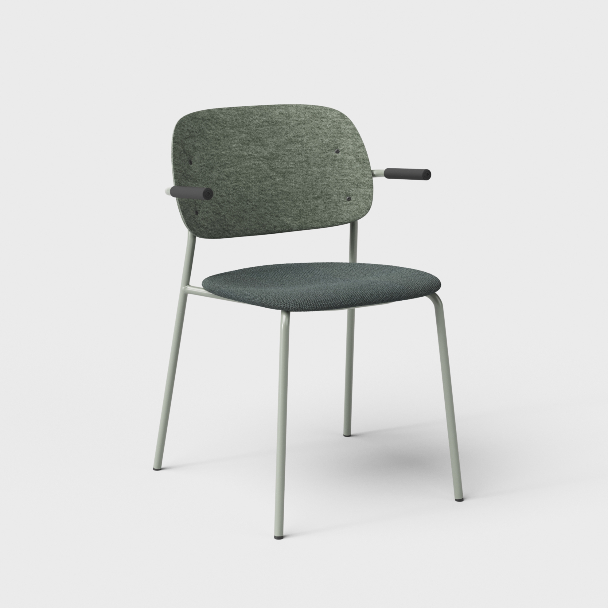 Hale PET Felt Stack Chair Armrests Upholstered