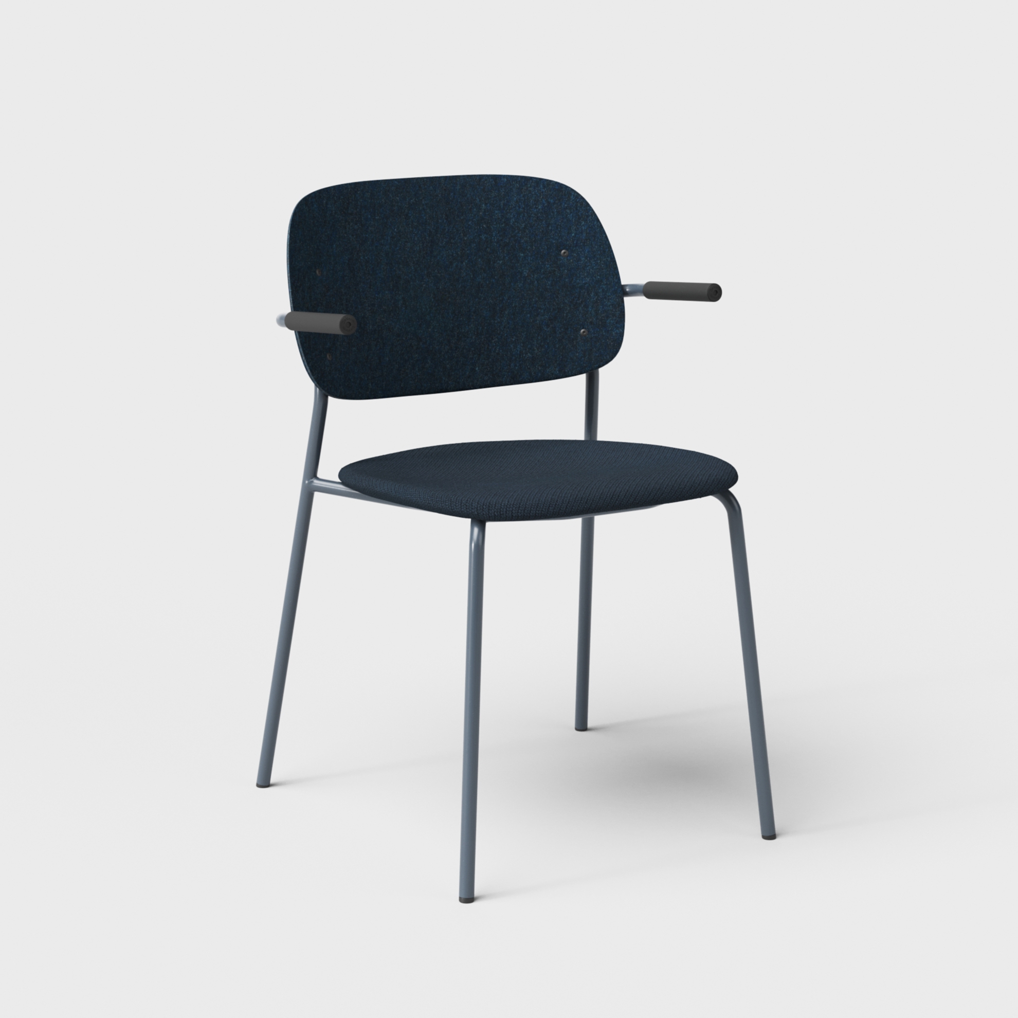 Hale PET Felt Stack Chair Armrests Upholstered