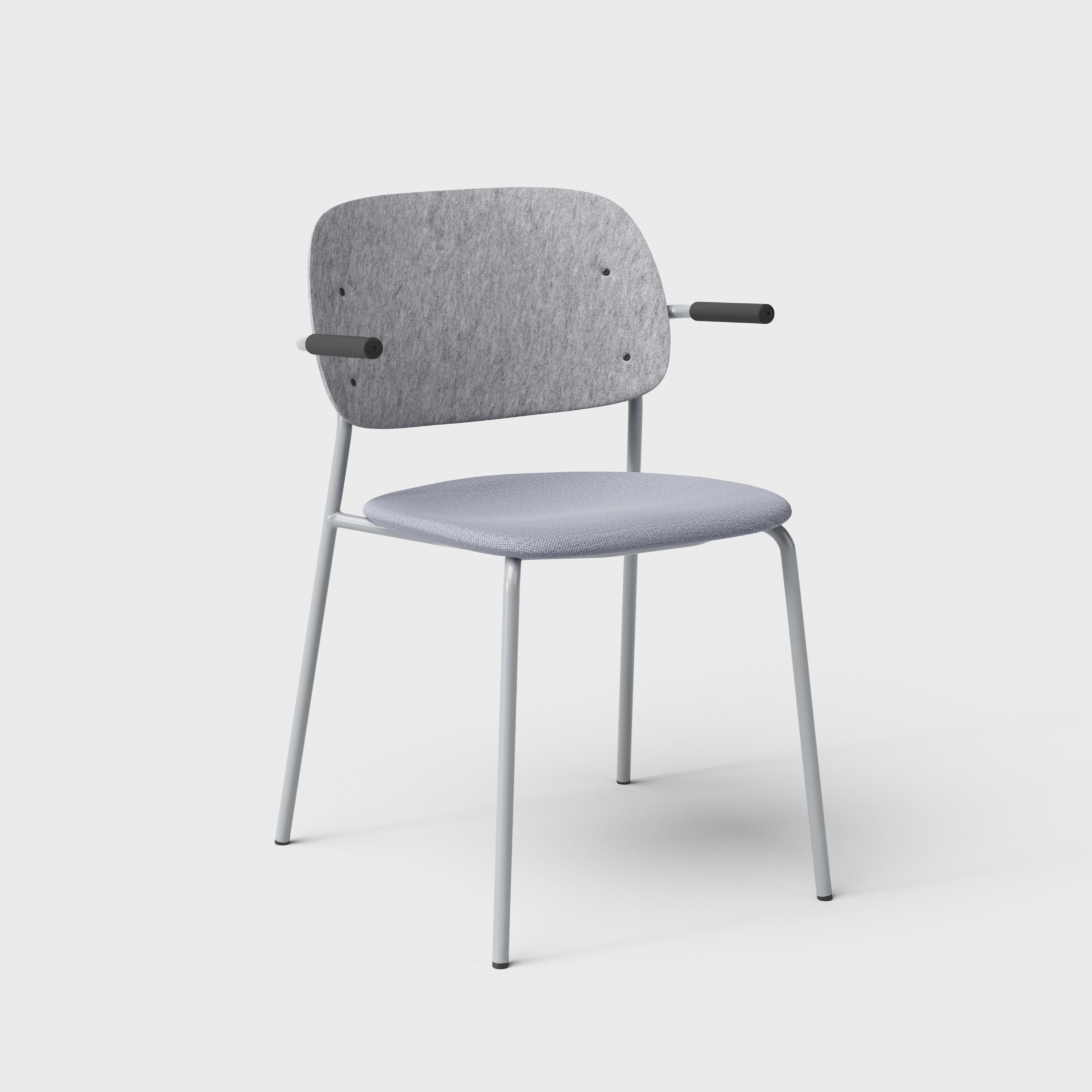 Hale PET Felt Stack Chair Armrests Upholstered