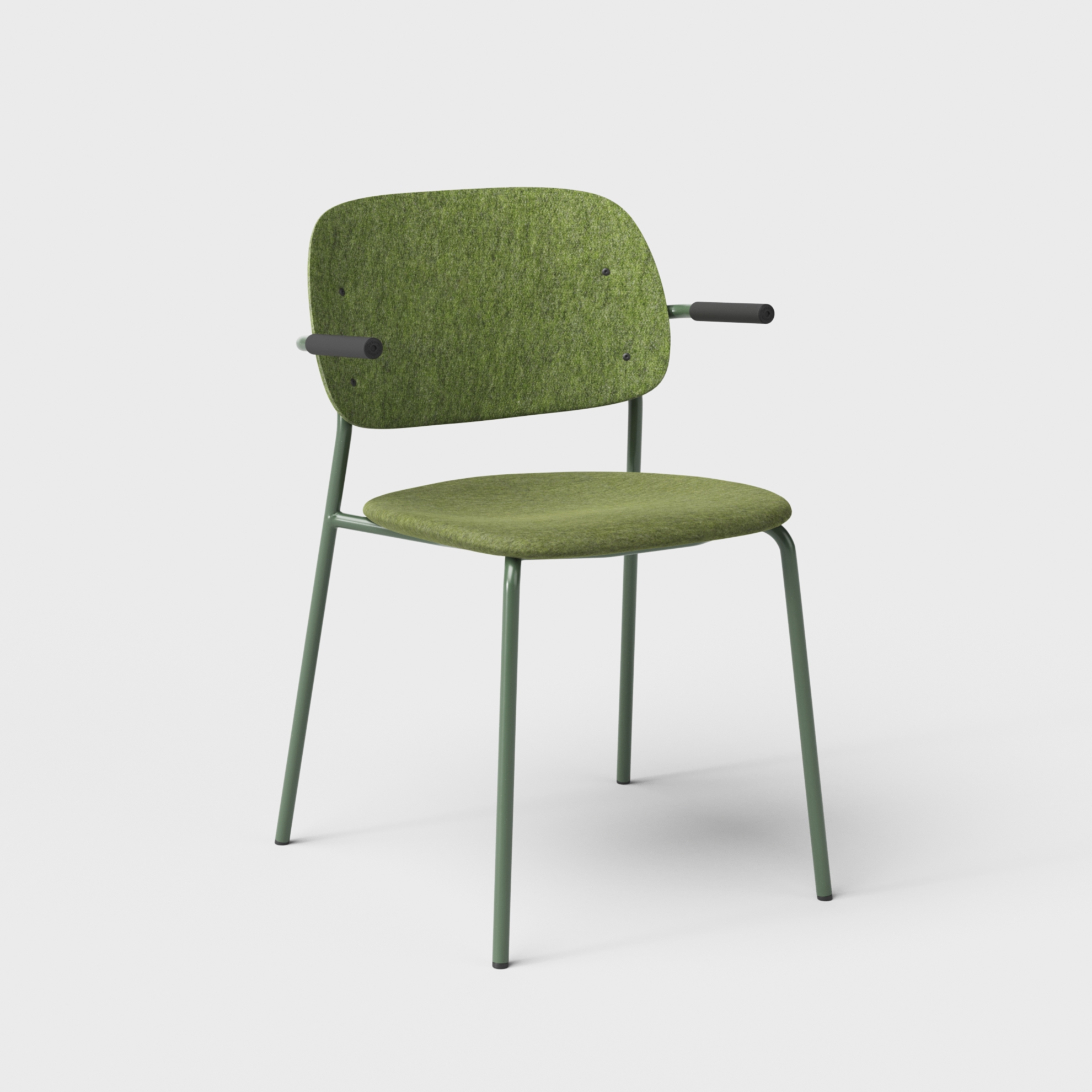 Hale PET Felt Stack Chair Armrests Upholstered