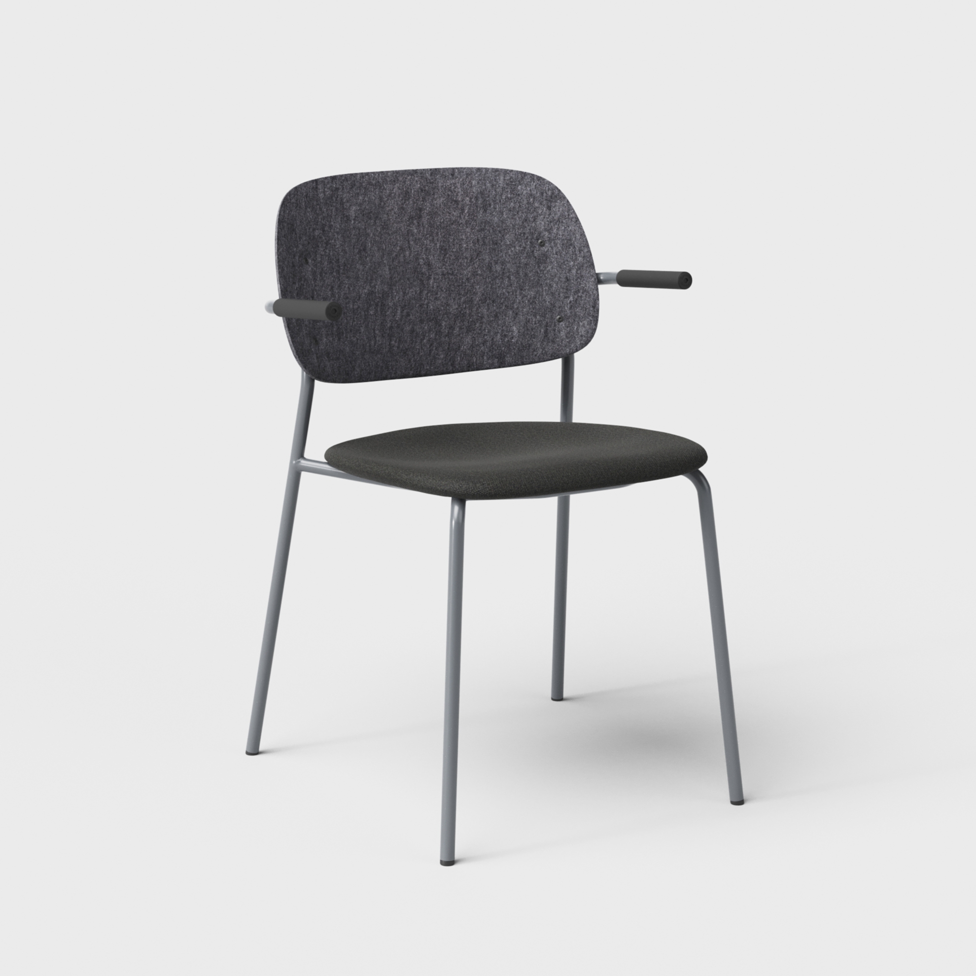 Hale PET Felt Stack Chair Armrests Upholstered