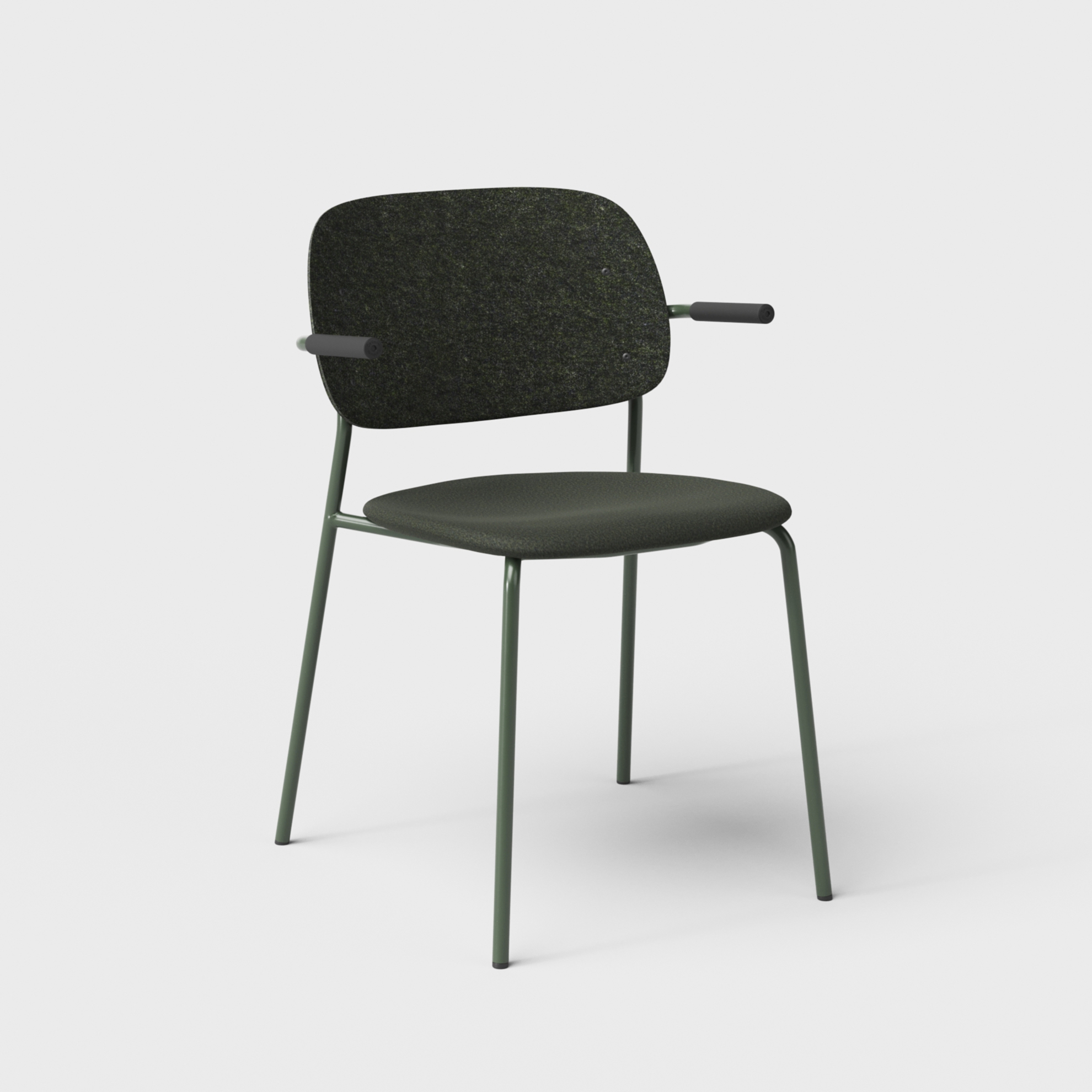 Hale PET Felt Stack Chair Armrests Upholstered