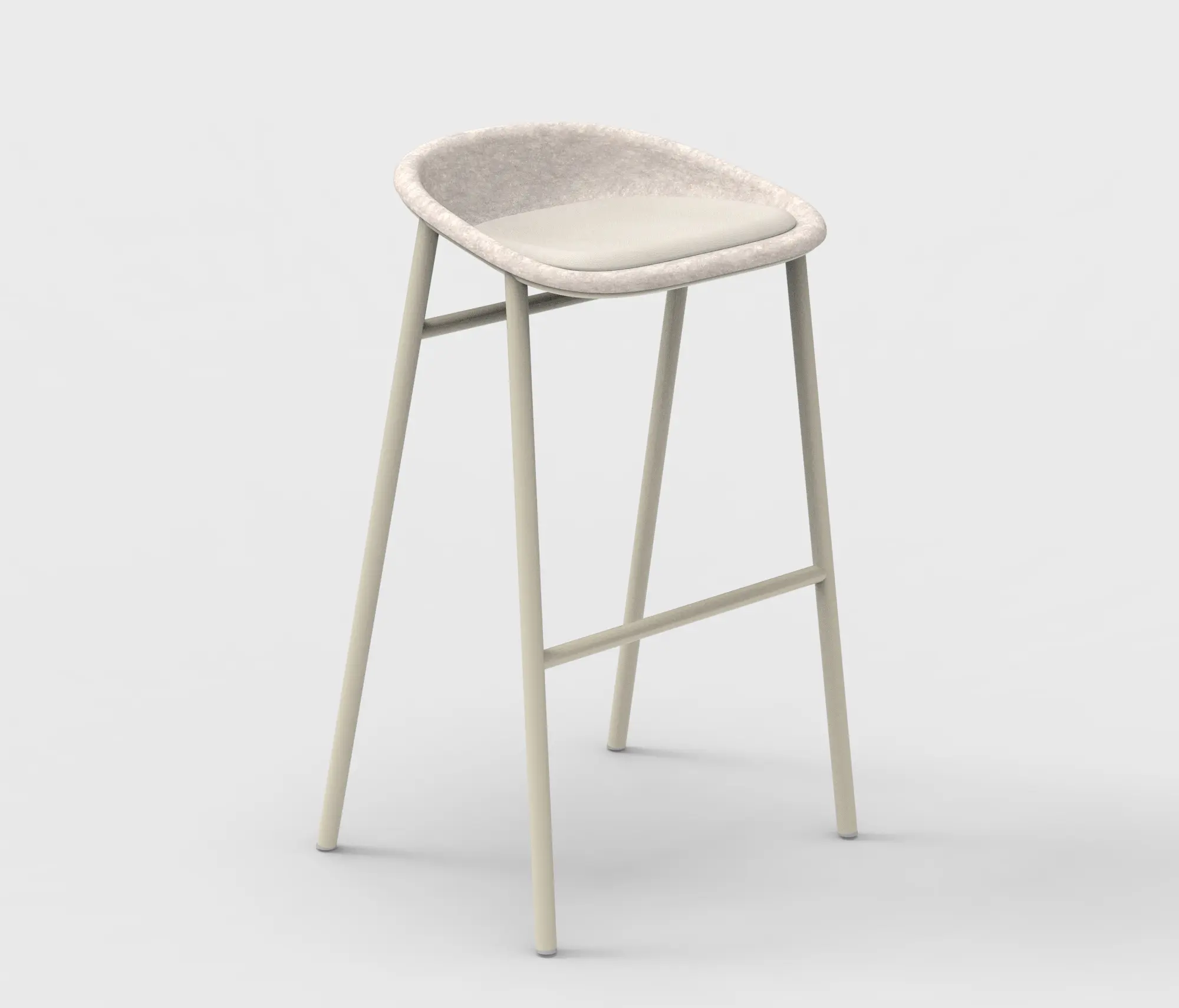 De Vorm - LJ 3 PET Felt Bar Stool Upholstered