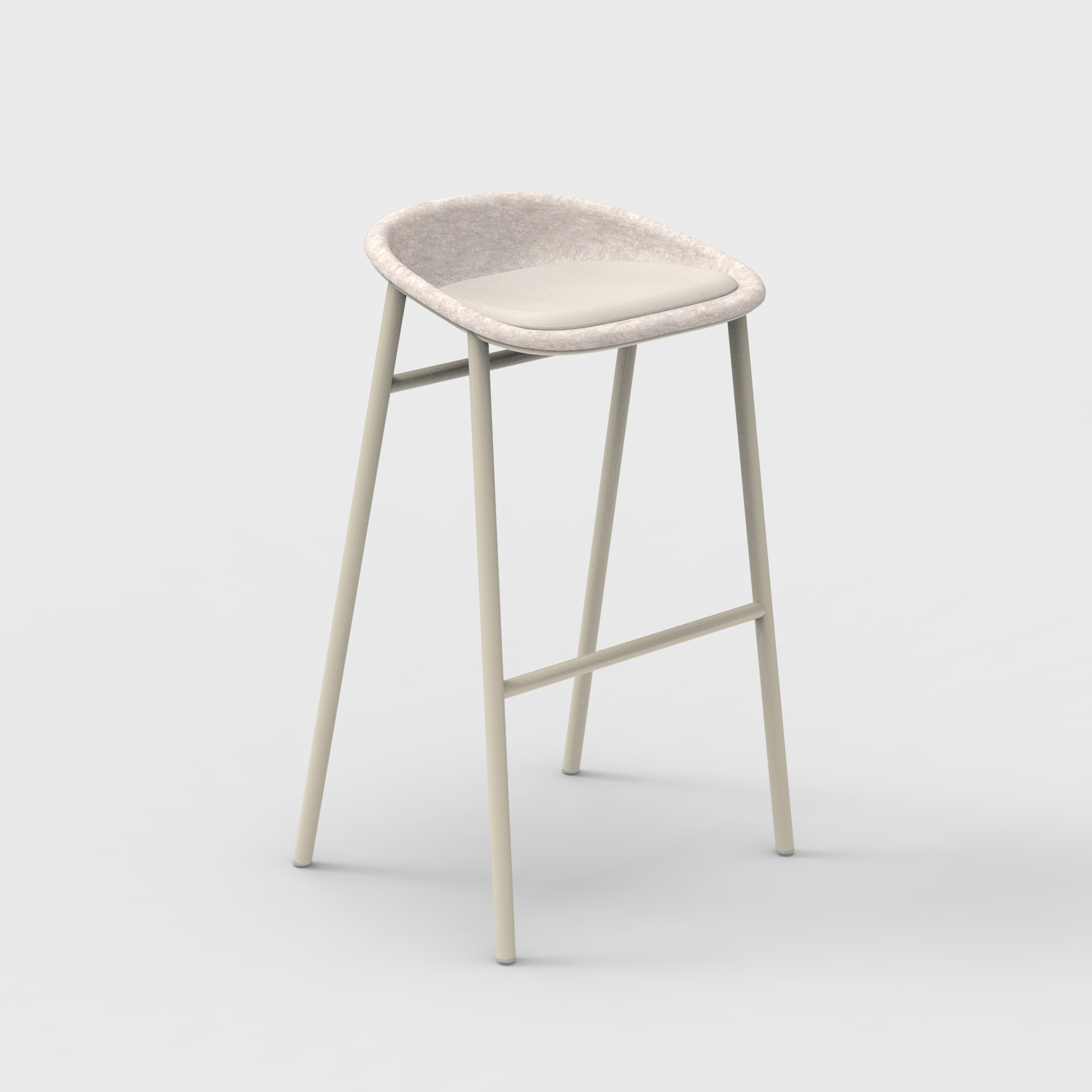 LJ 3 PET Felt Bar Stool Upholstered
