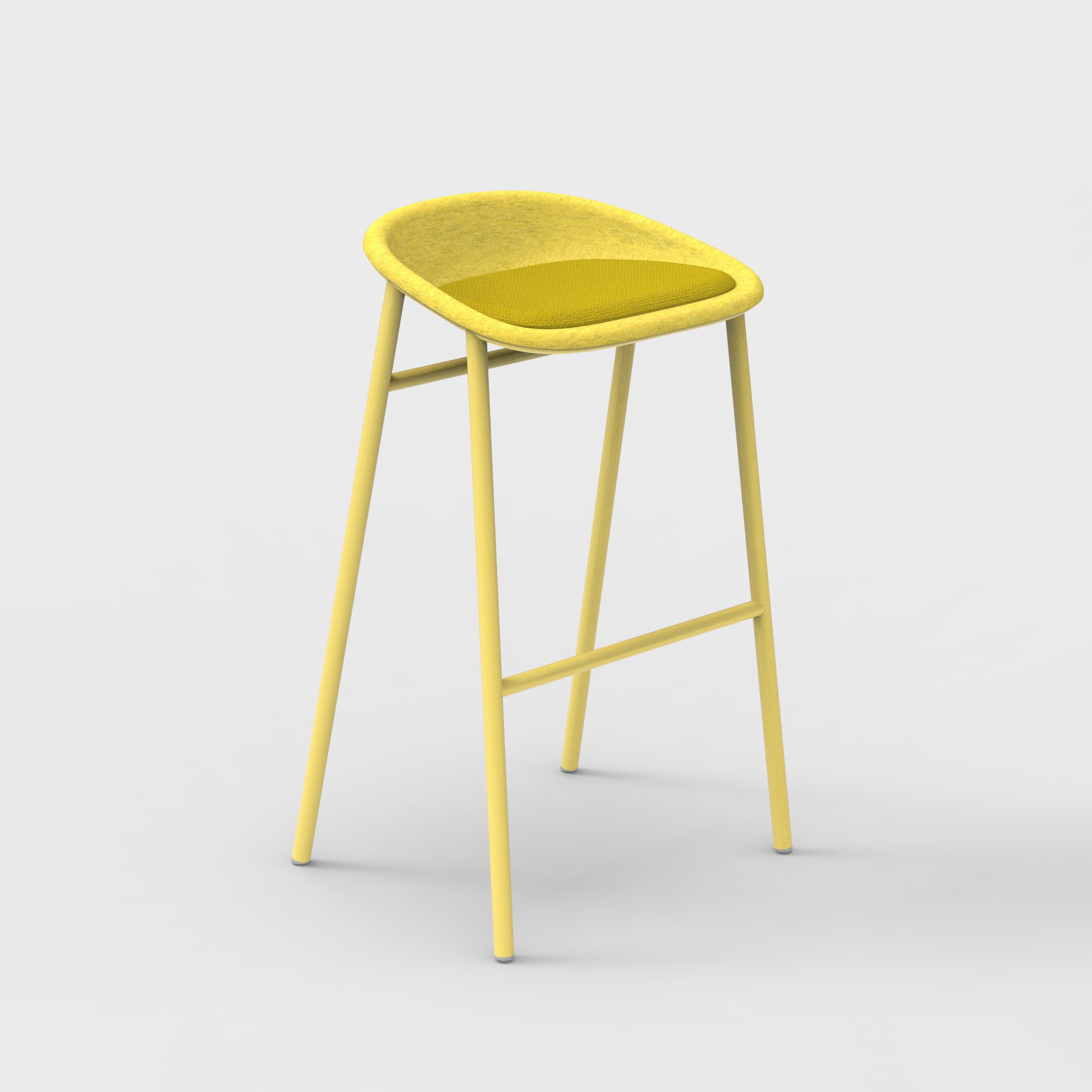 Mostra il prodotto LJ 3 PET Felt Bar Stool Upholstered del produttore De Vorm