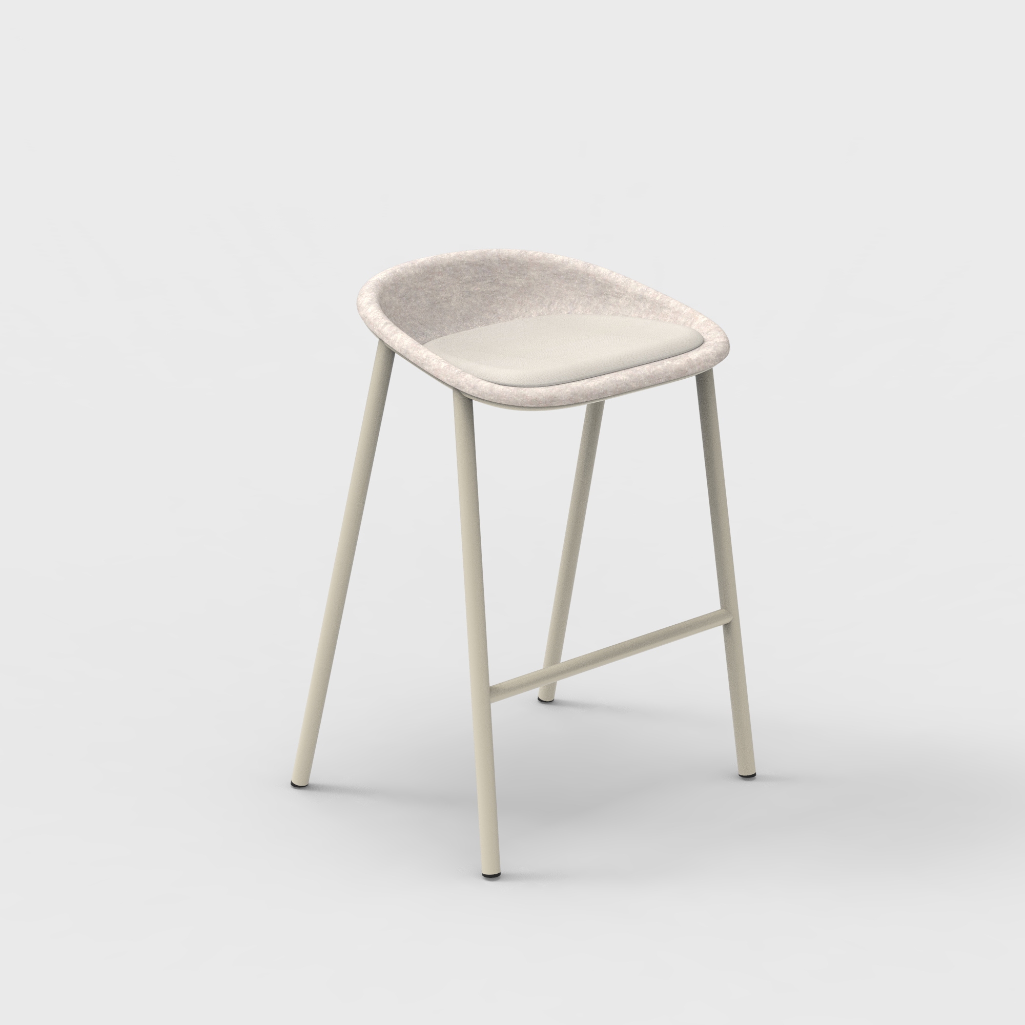 Display product LJ 4 PET Felt Counter Stool Upholstered from manufacturer De Vorm
