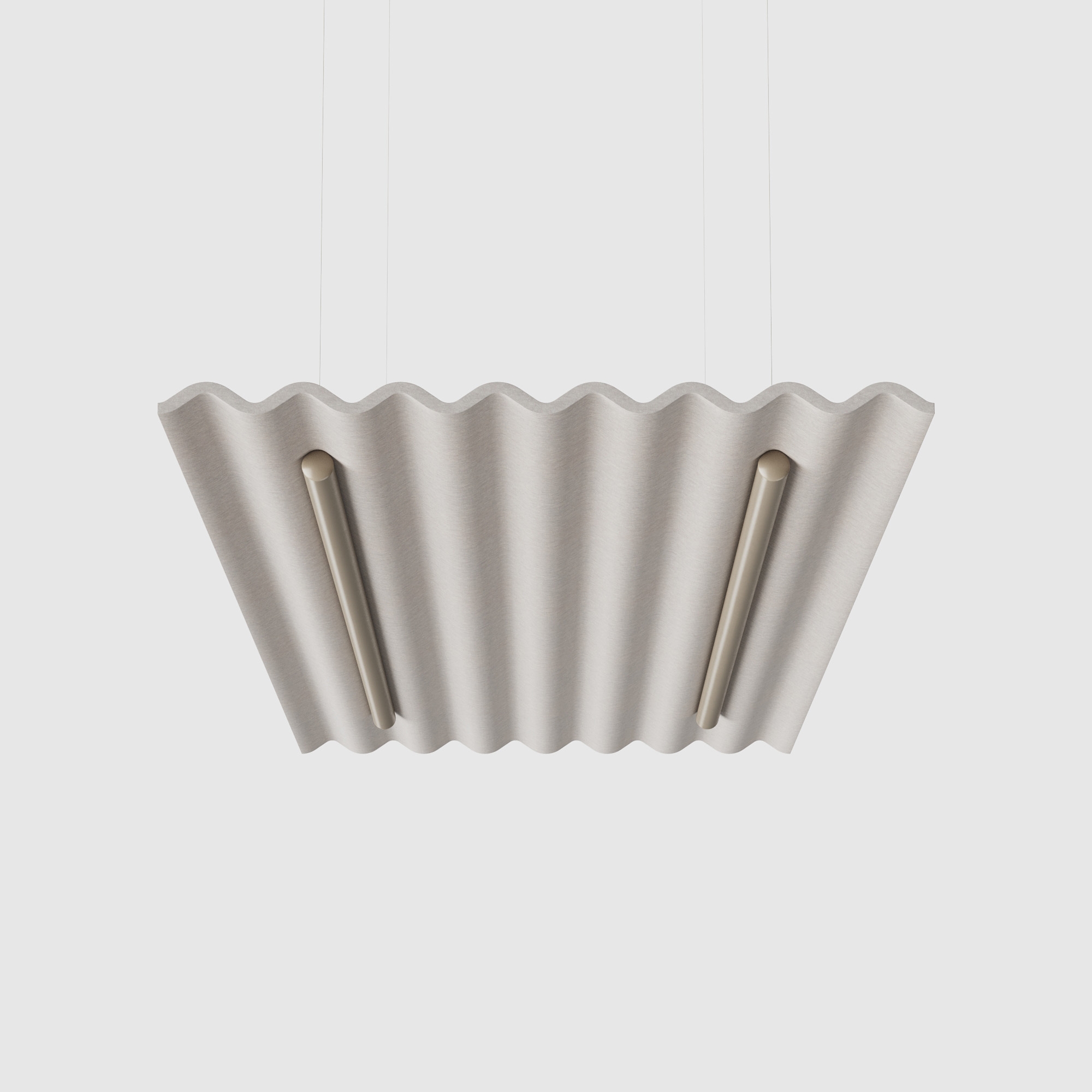 Mostra il prodotto Mute Flow Floating PET Felt Acoustic Panel del produttore De Vorm