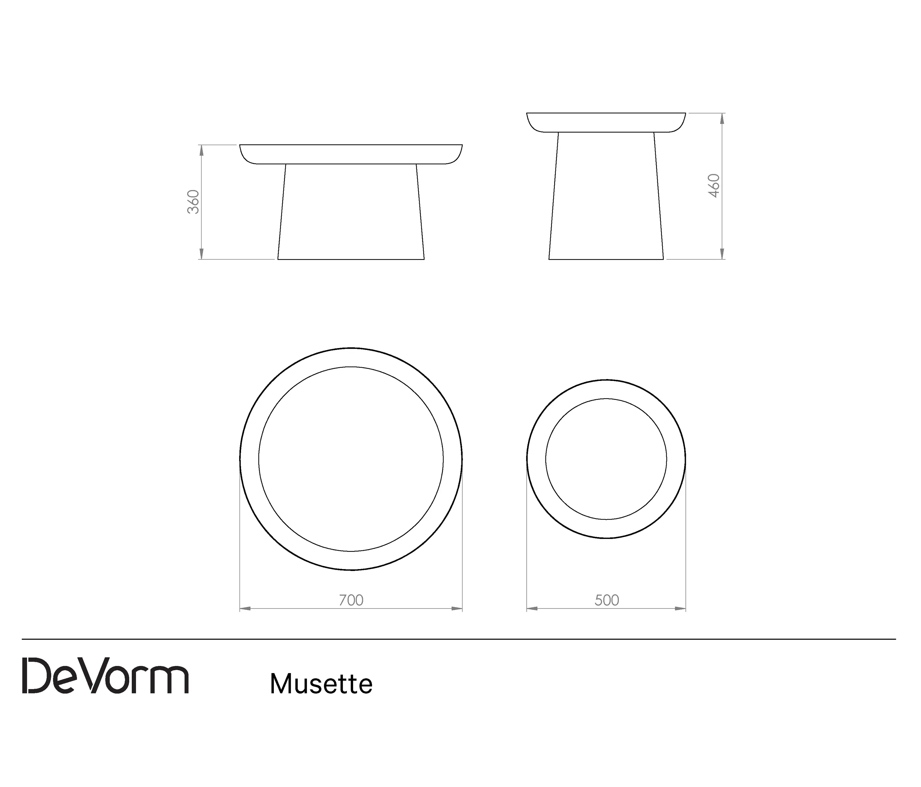 De Vorm - Musette Side Table