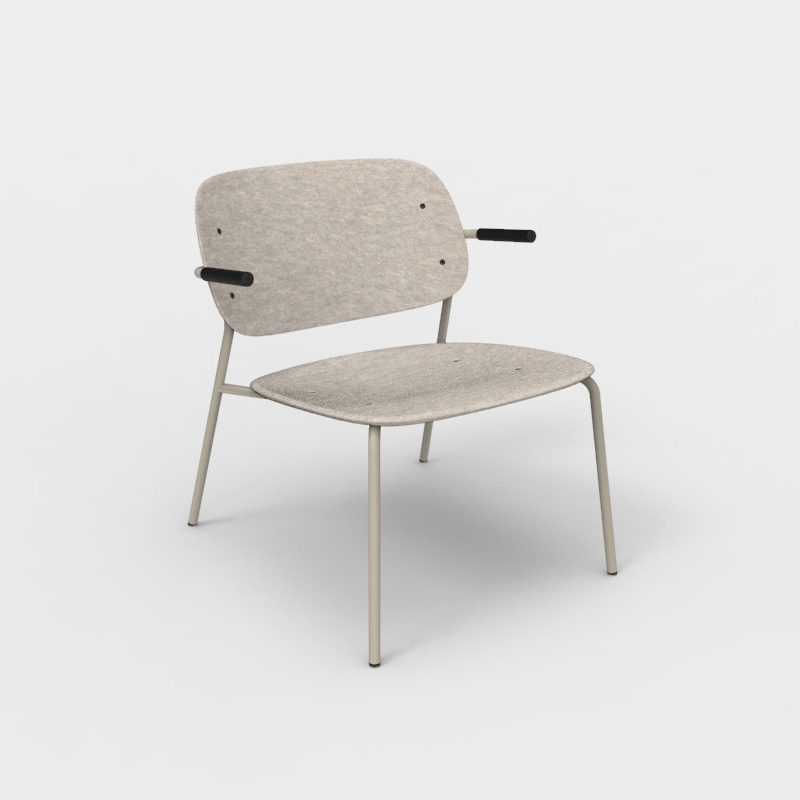 Afficher le produit Hale PET Felt Lounge Chair Armrests du fabricant De Vorm