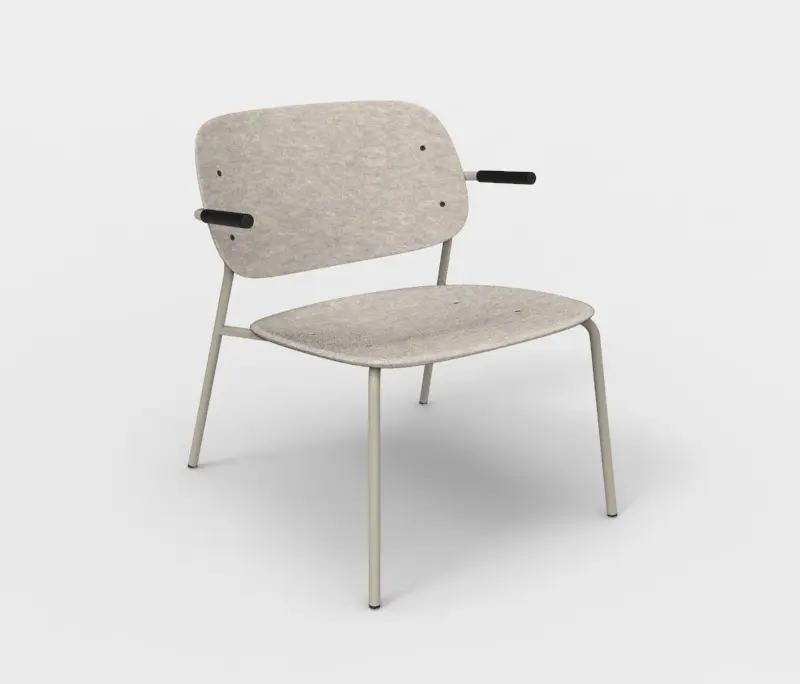 De Vorm - Hale PET Felt Lounge Chair Armrests