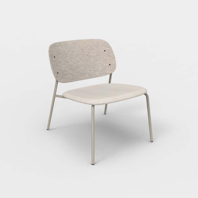 Hale PET Felt Lounge Chair Upholstered