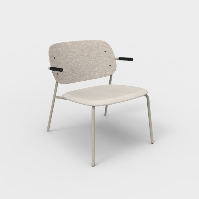 Hale PET Felt Lounge Chair Armrests Upholstered