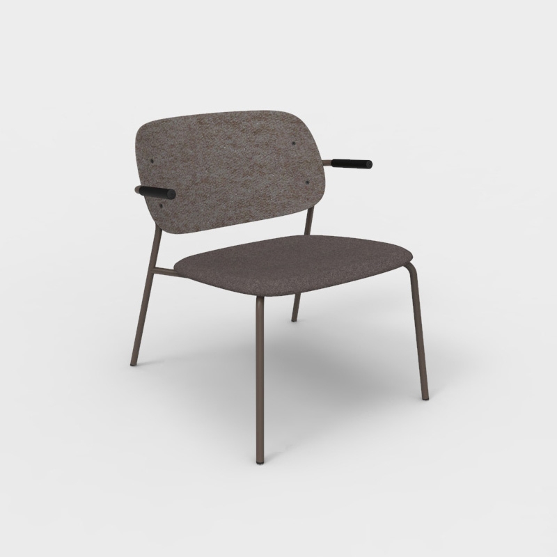 Hale PET Felt Lounge Chair Armrests Upholstered