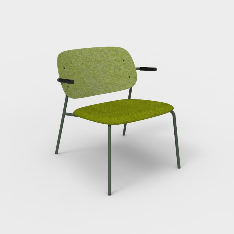 Hale PET Felt Lounge Chair Armrests Upholstered