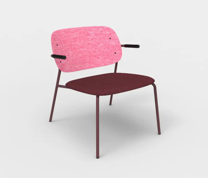 De Vorm - Hale PET Felt Lounge Chair Armrests Upholstered