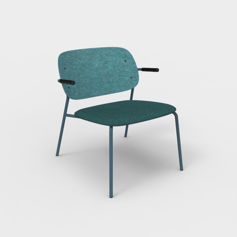 Hale PET Felt Lounge Chair Armrests Upholstered