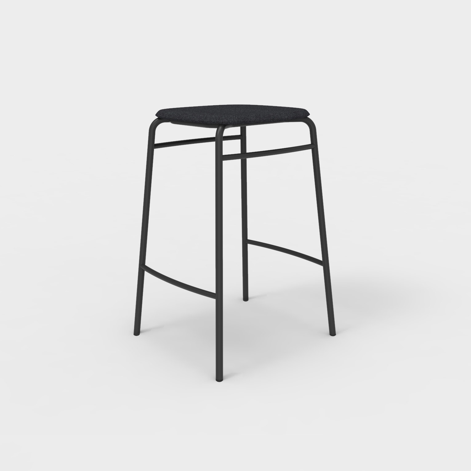 Display product Twist PET Felt Counter Stool Upholstered from manufacturer De Vorm