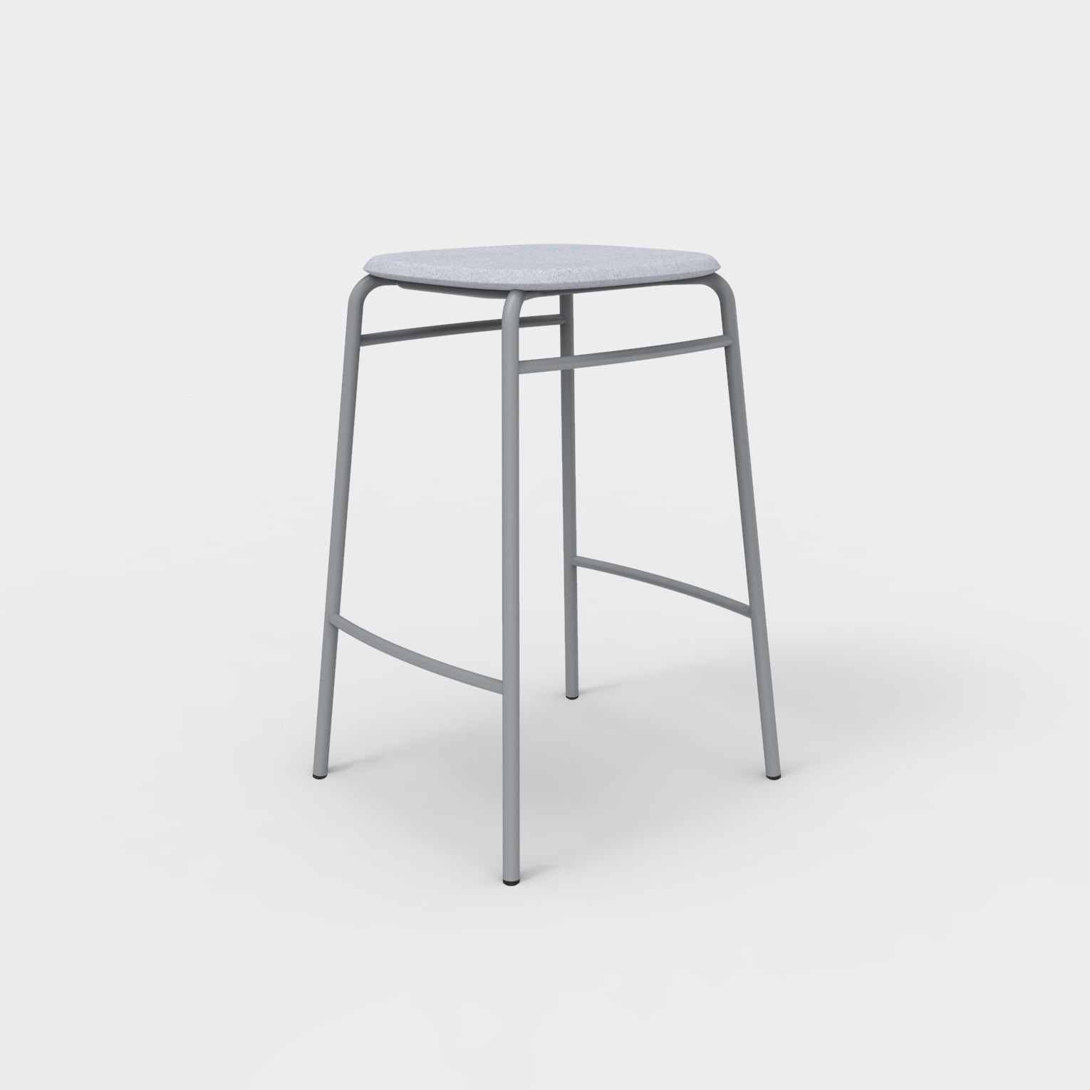 Display product Twist PET Felt Counter Stool Upholstered from manufacturer De Vorm