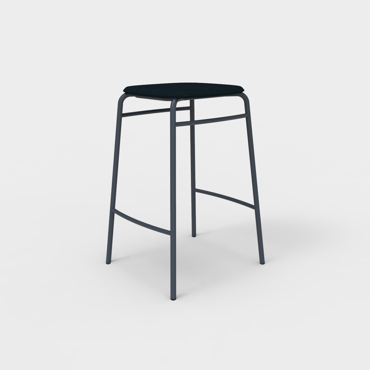 Display product Twist PET Felt Counter Stool Upholstered from manufacturer De Vorm